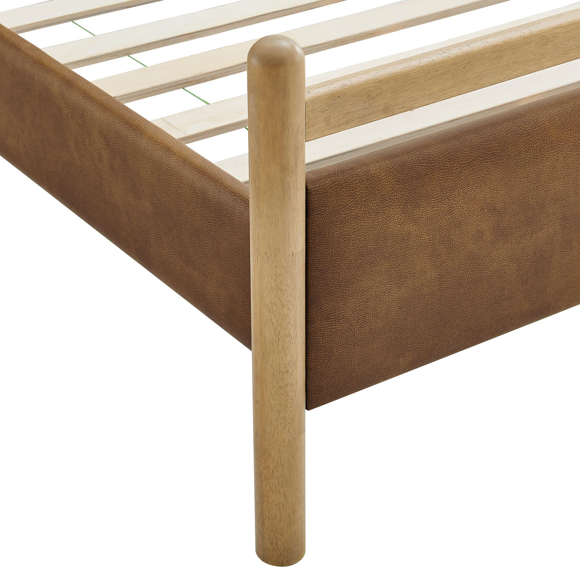 Modway Ginny Solid King Platform Bed, Light Oak/Canyon, large