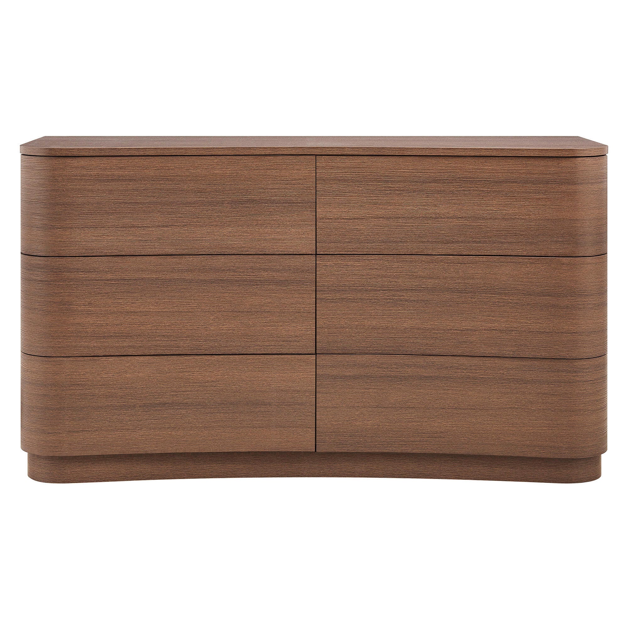 Modway Mirae 6 Drawer Dresser, Brushed Brown, large