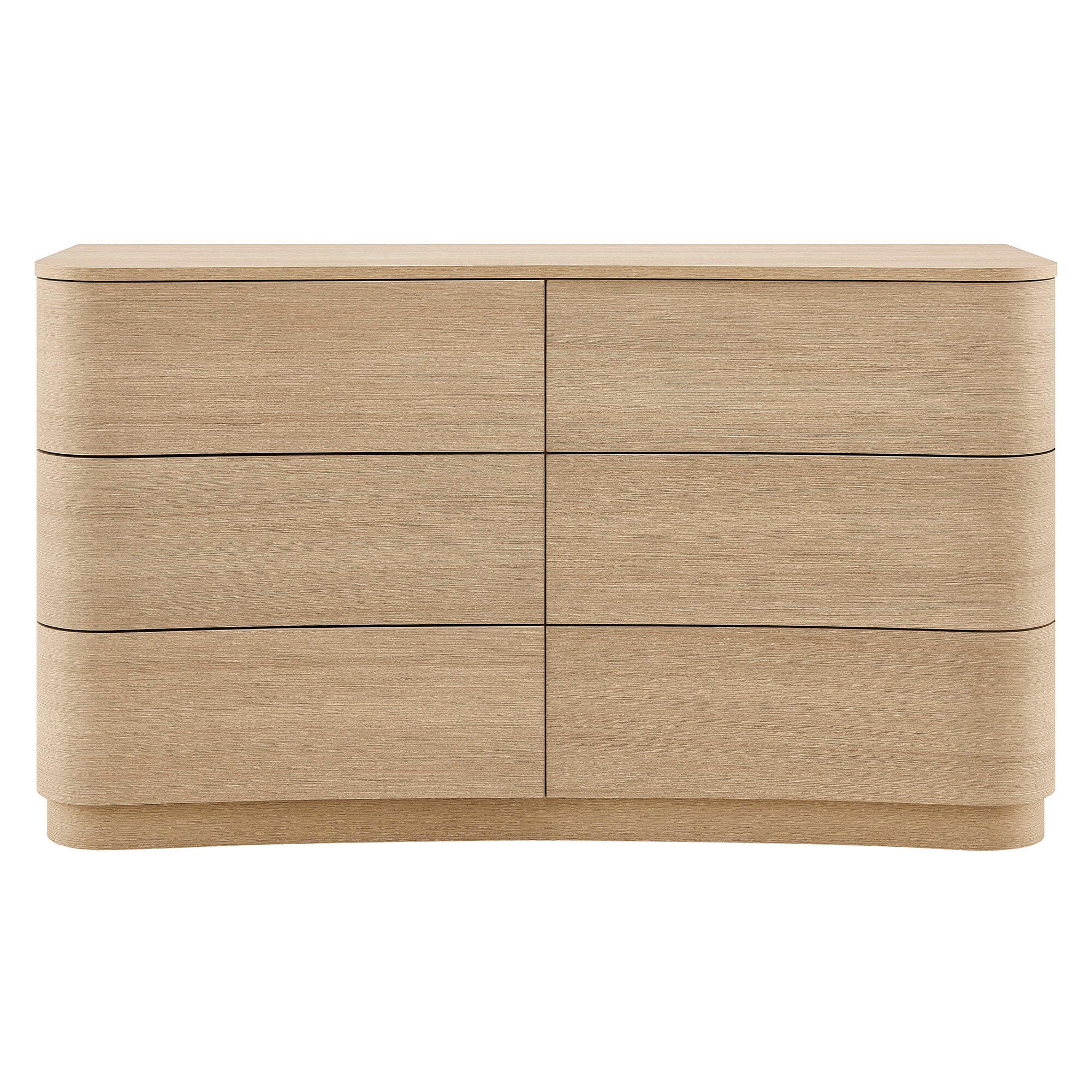 Modway Mirae 6 Drawer Dresser, Light Brown, large