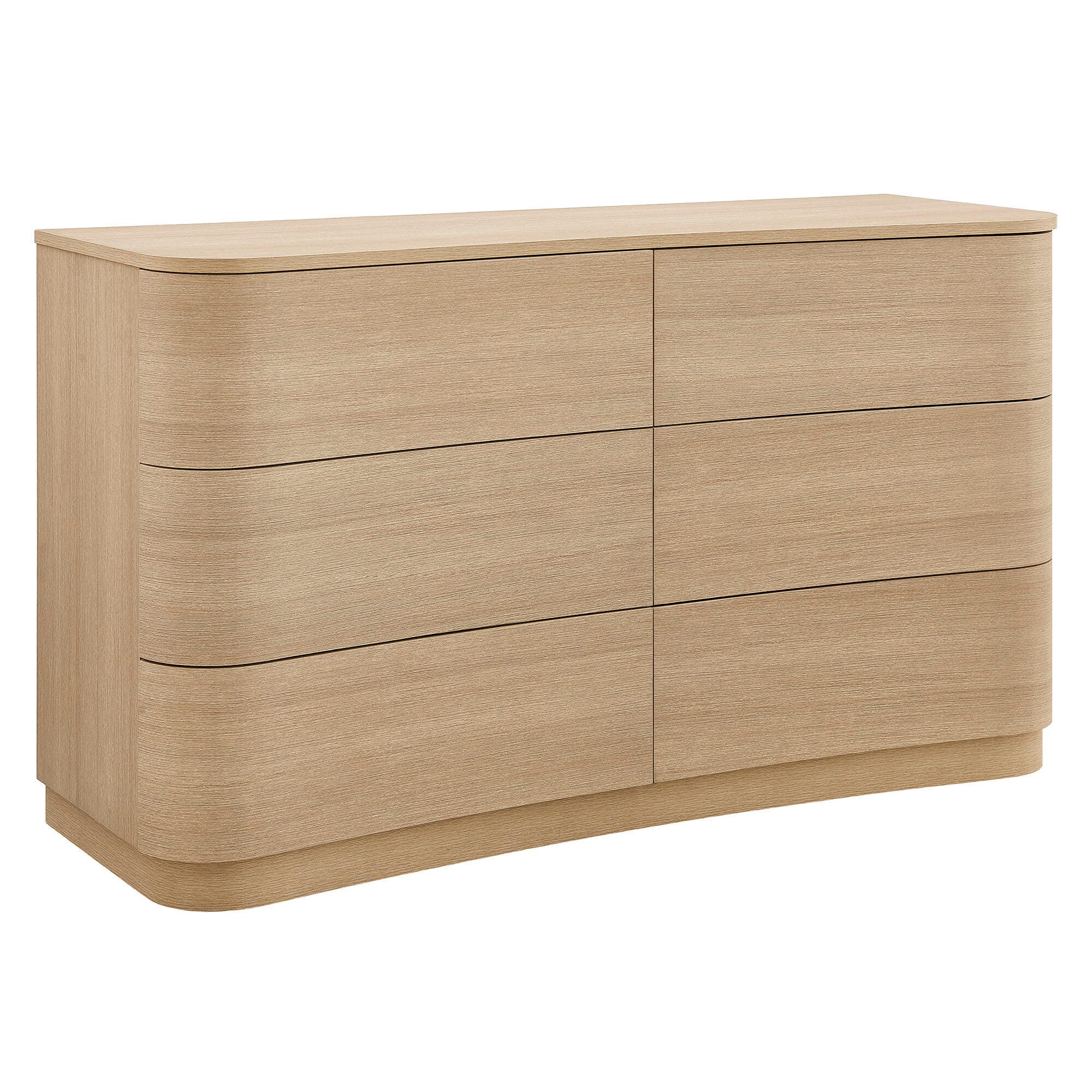 Modway Mirae 6 Drawer Dresser, Light Brown, large