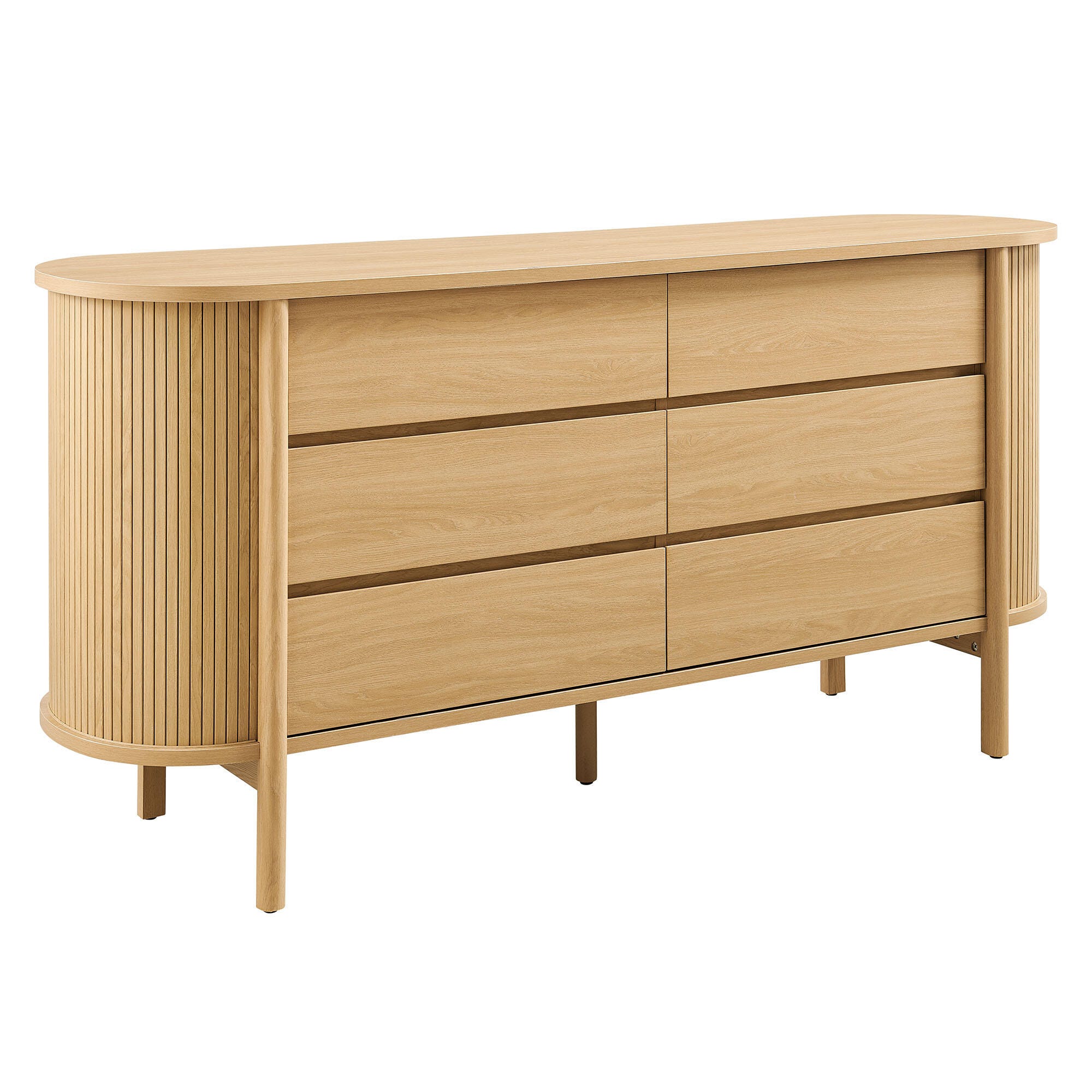 Modway Cadence 6 Drawer Dresser, Light Brown, large