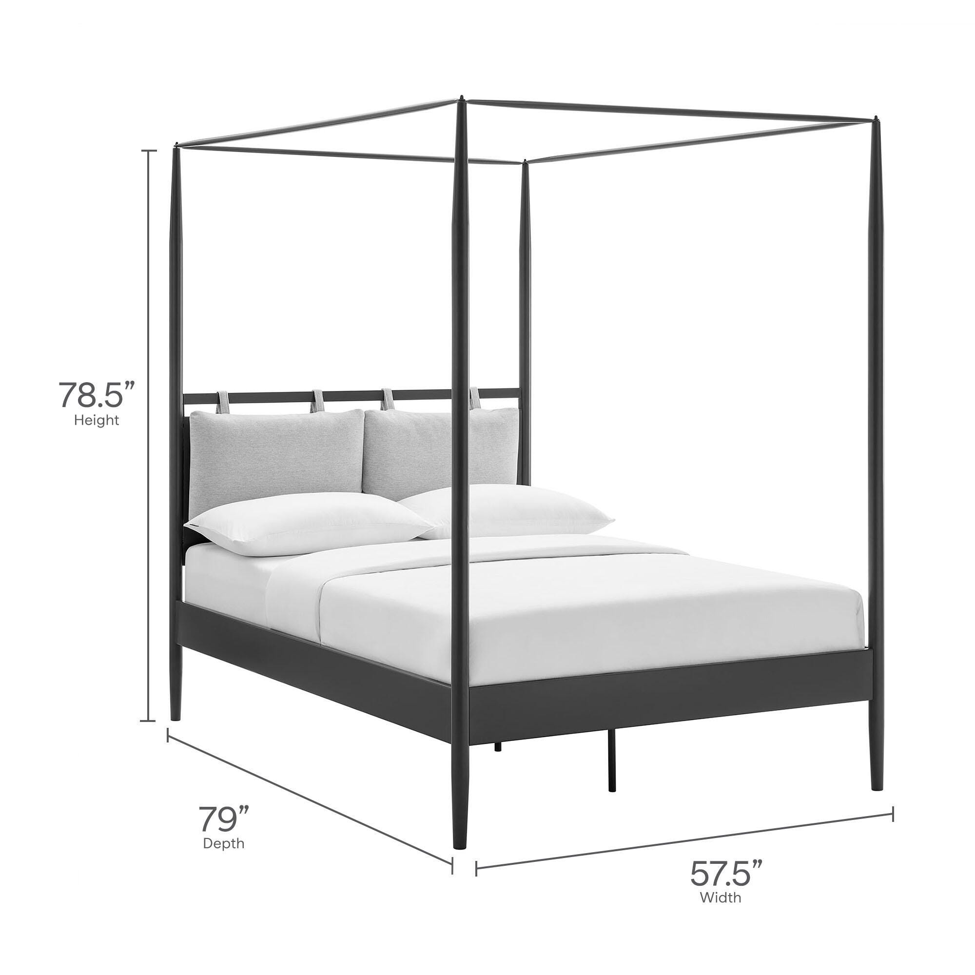 Modway Marlowe Full Platform Bed, Gray, large