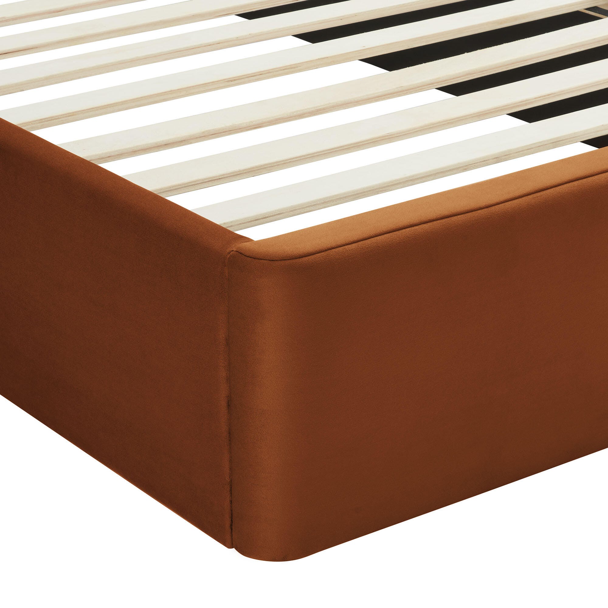 Modway Solana Full Platform Bed, Rust, large