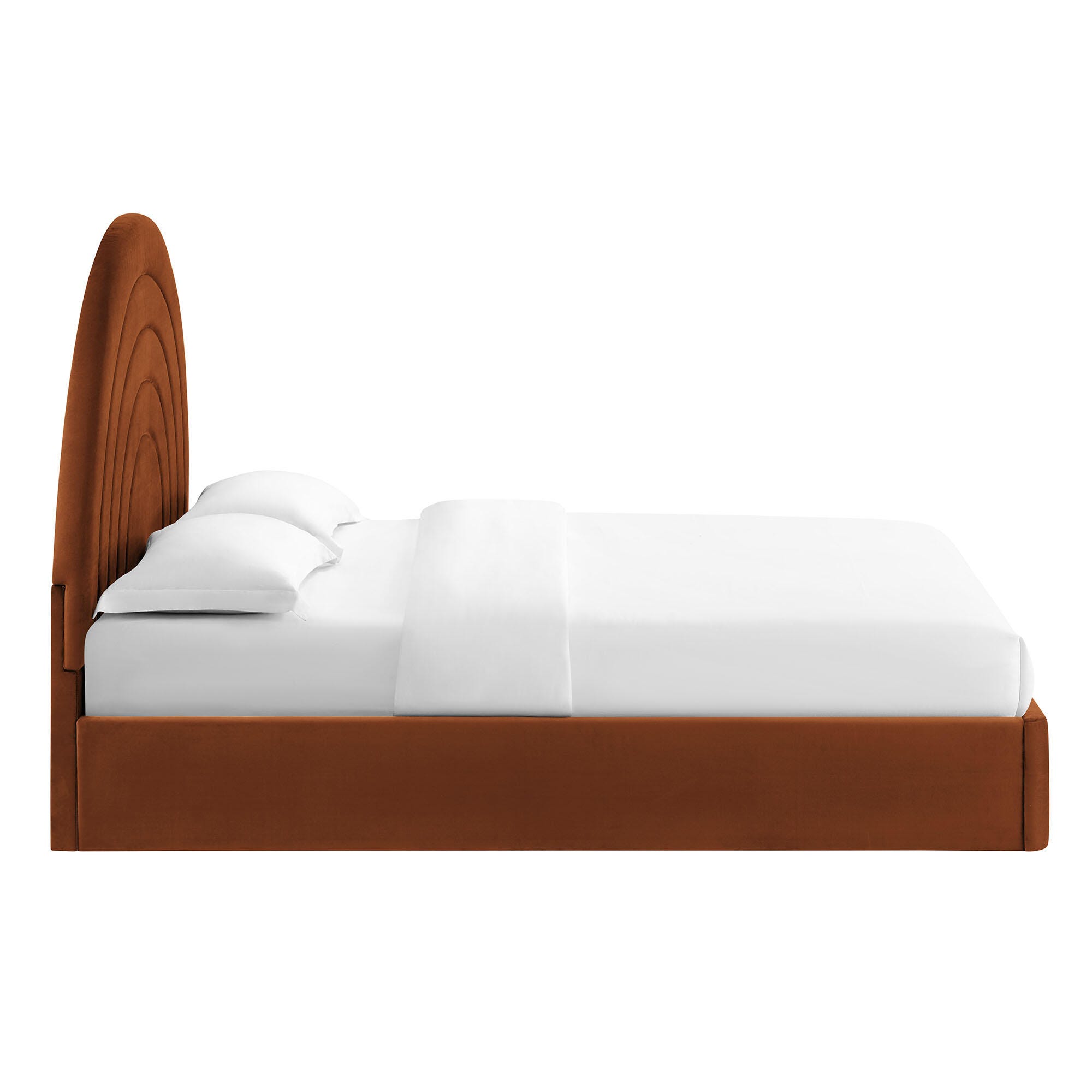 Modway Solana Full Platform Bed, Rust, large