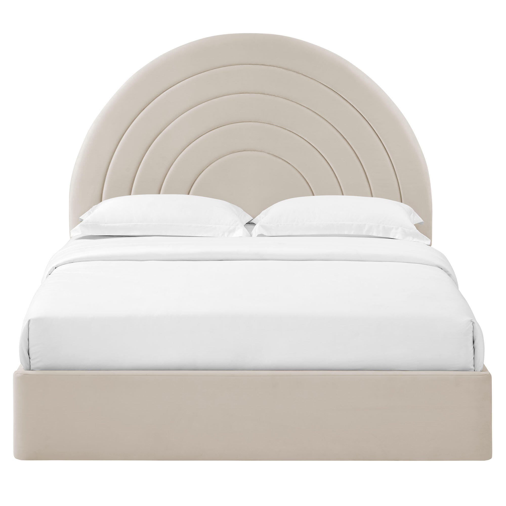 Modway Solana Full Platform Bed, Beige, large