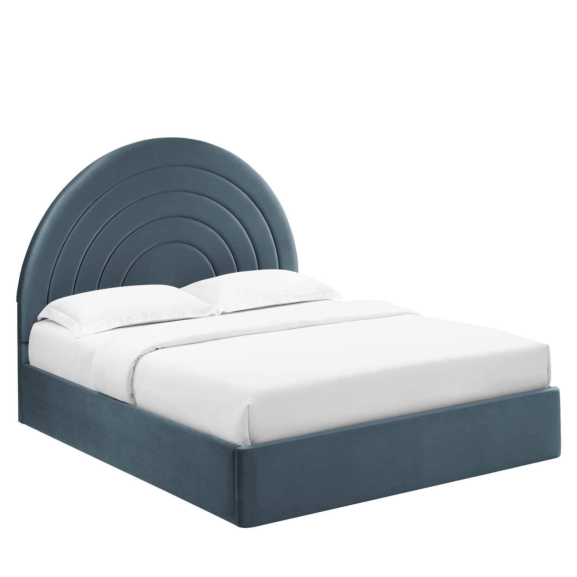 Modway Solana Full Platform Bed, Cadet Blue, large
