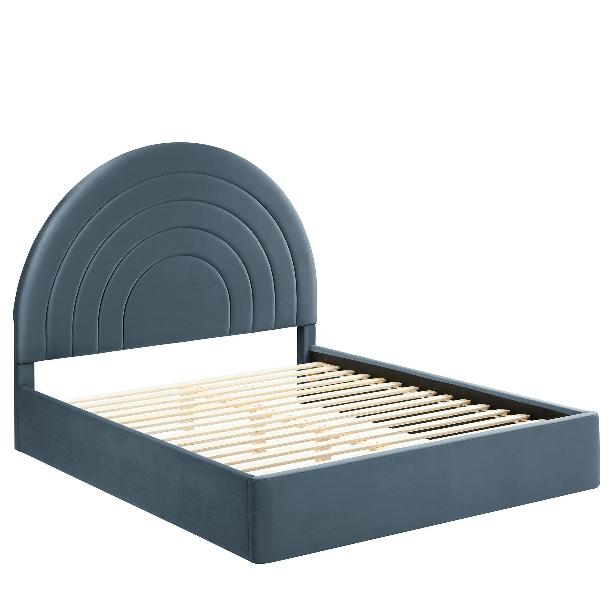 Modway Solana Full Platform Bed, Cadet Blue, large