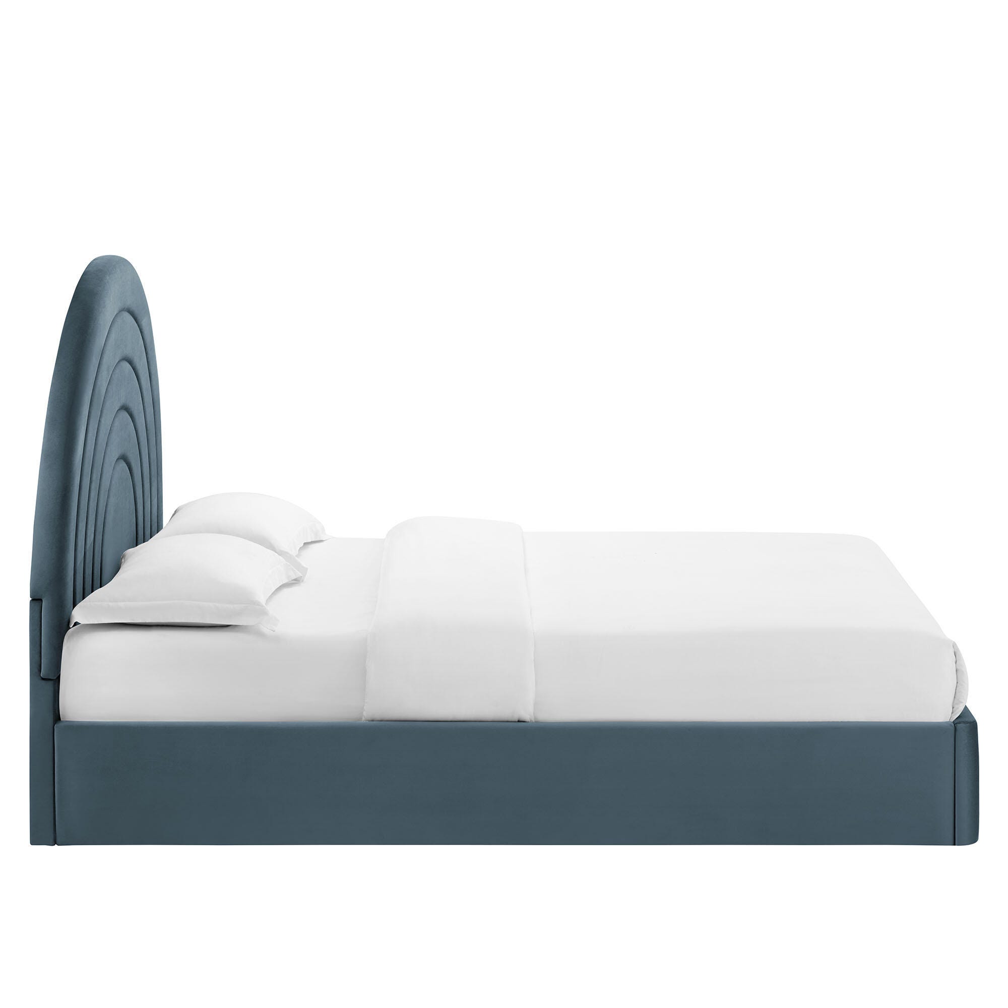 Modway Solana Full Platform Bed, Cadet Blue, large