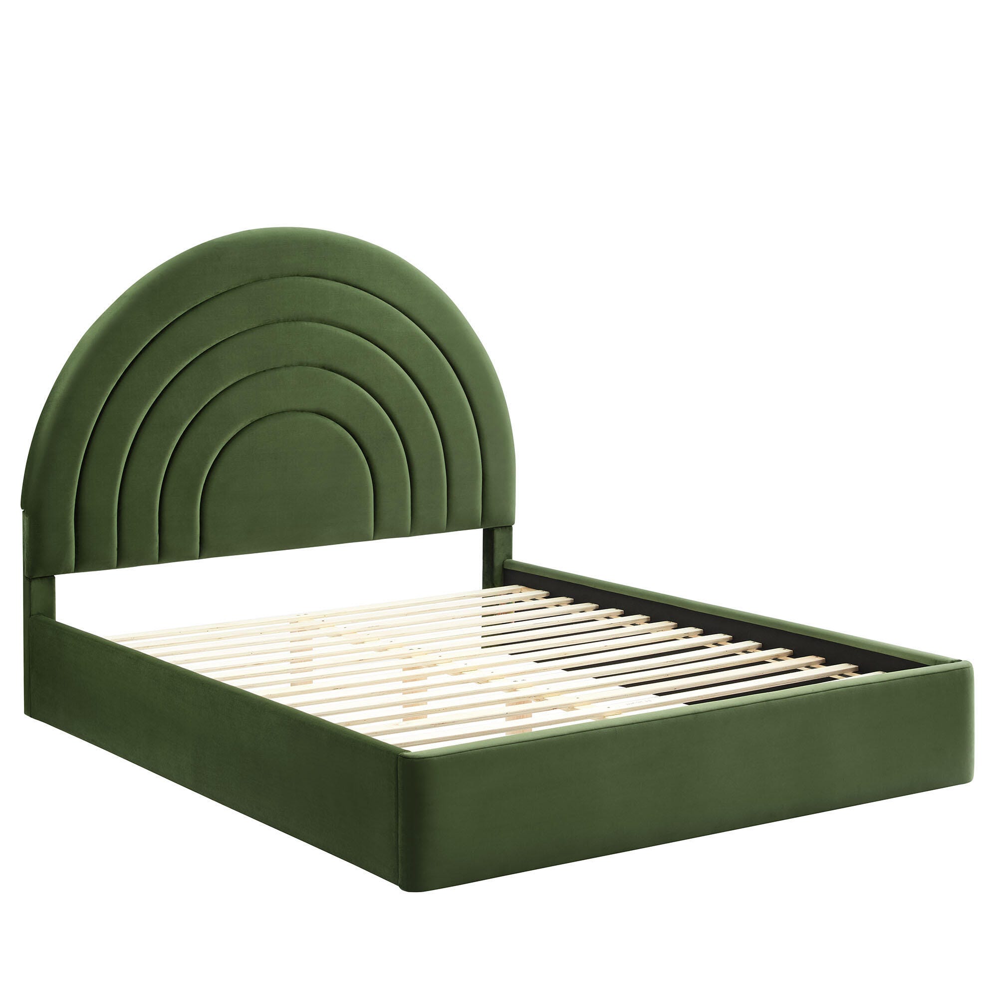 Modway Solana Full Platform Bed, Moss Green, large