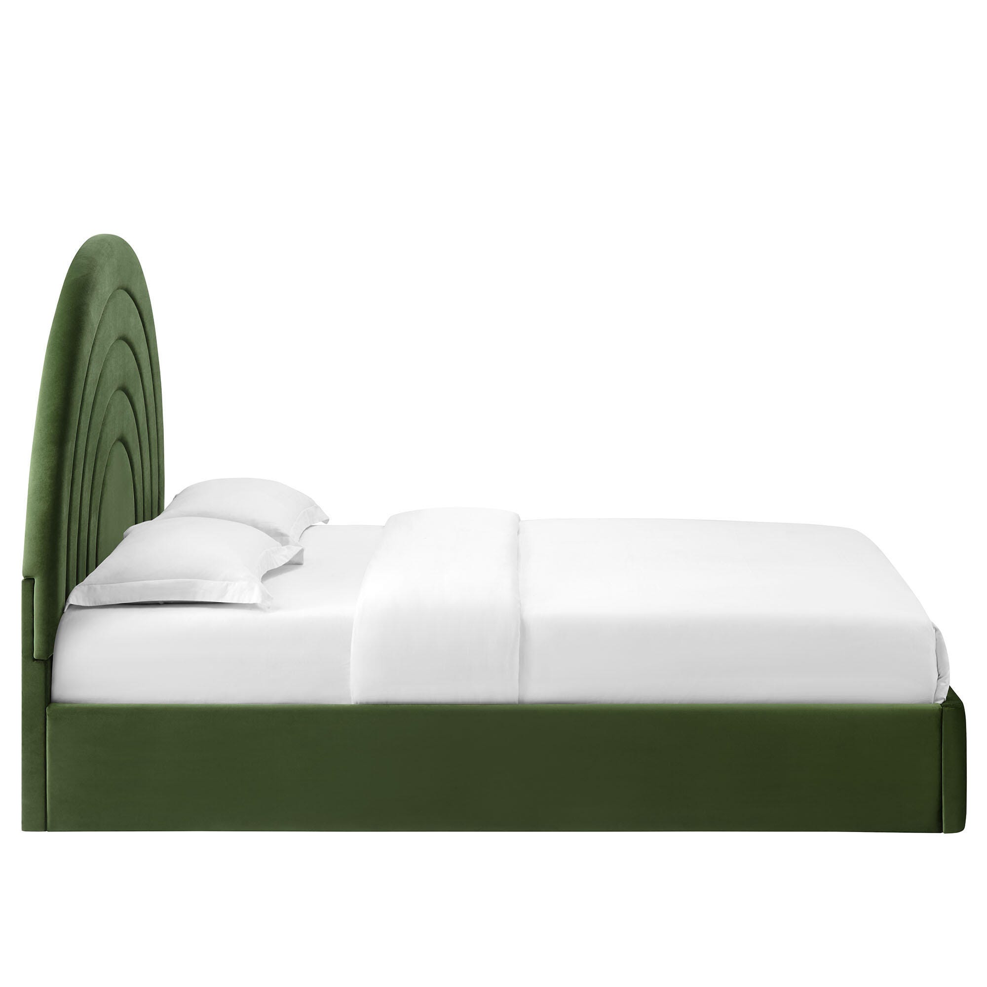 Modway Solana Full Platform Bed, Moss Green, large