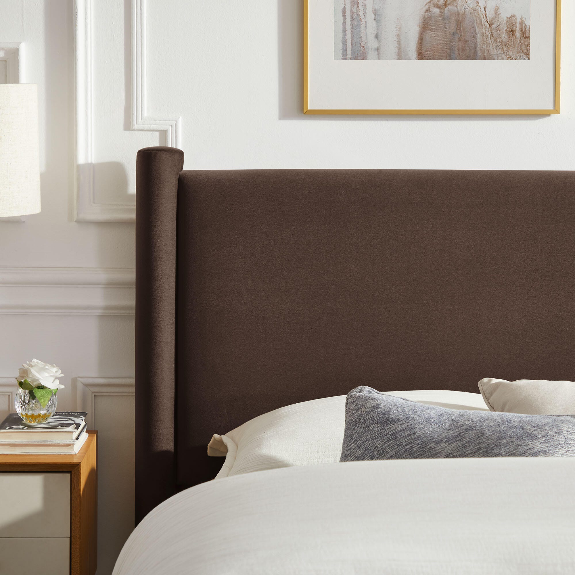 Modway Rael Full Platform Bed, Chocolate Brown, large