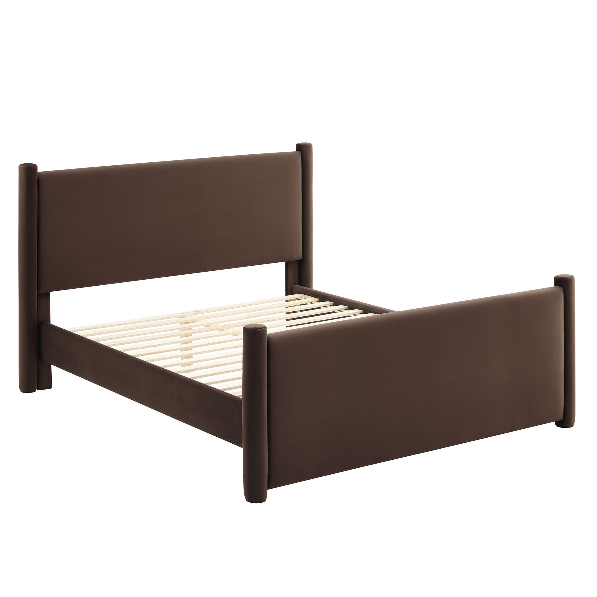 Modway Rael Full Platform Bed, Chocolate Brown, large