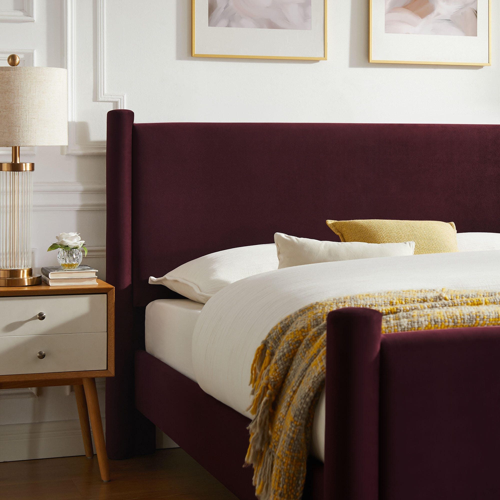 Modway Rael Full Platform Bed, Purple, large