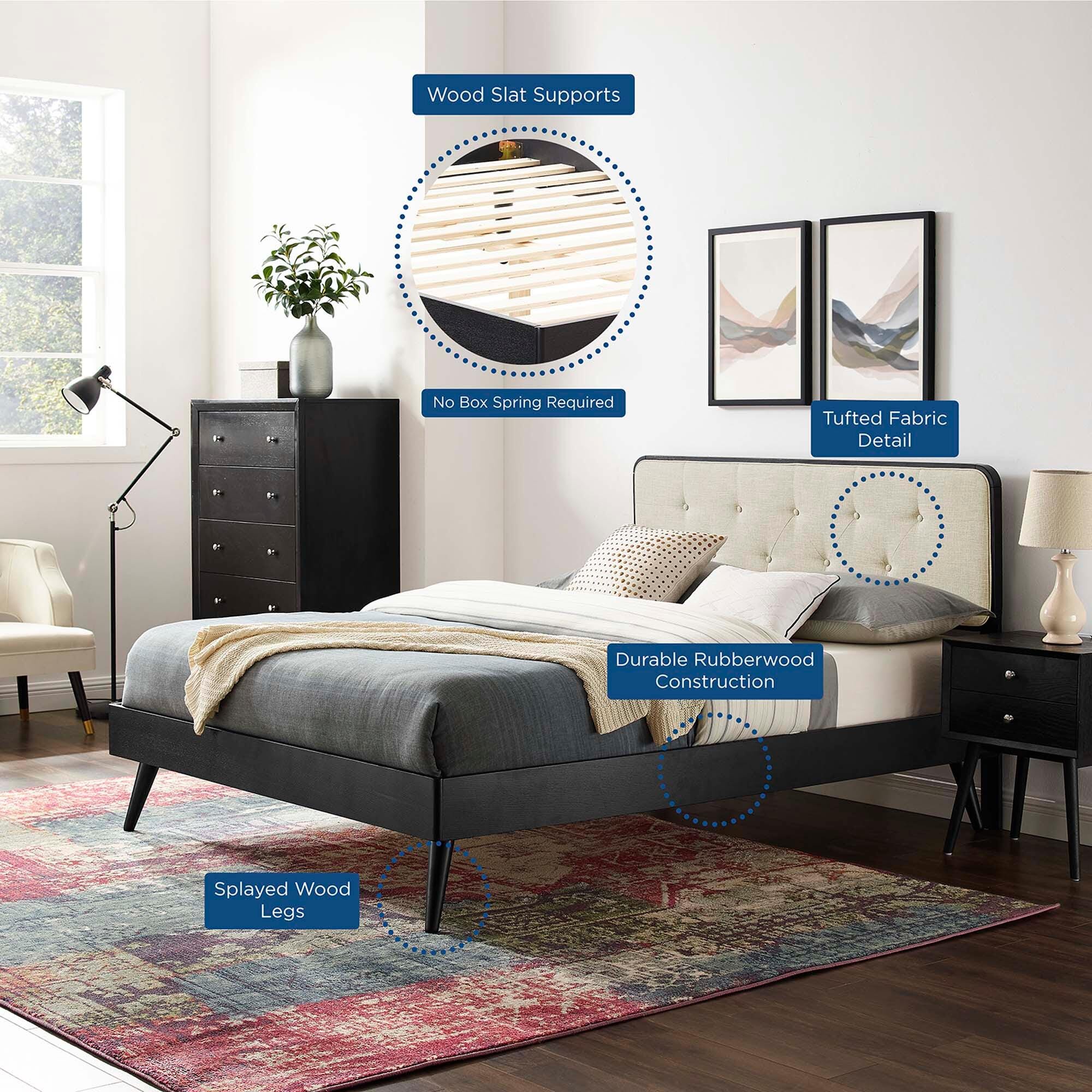 Modway Bridgette Full Platform Bed, , large