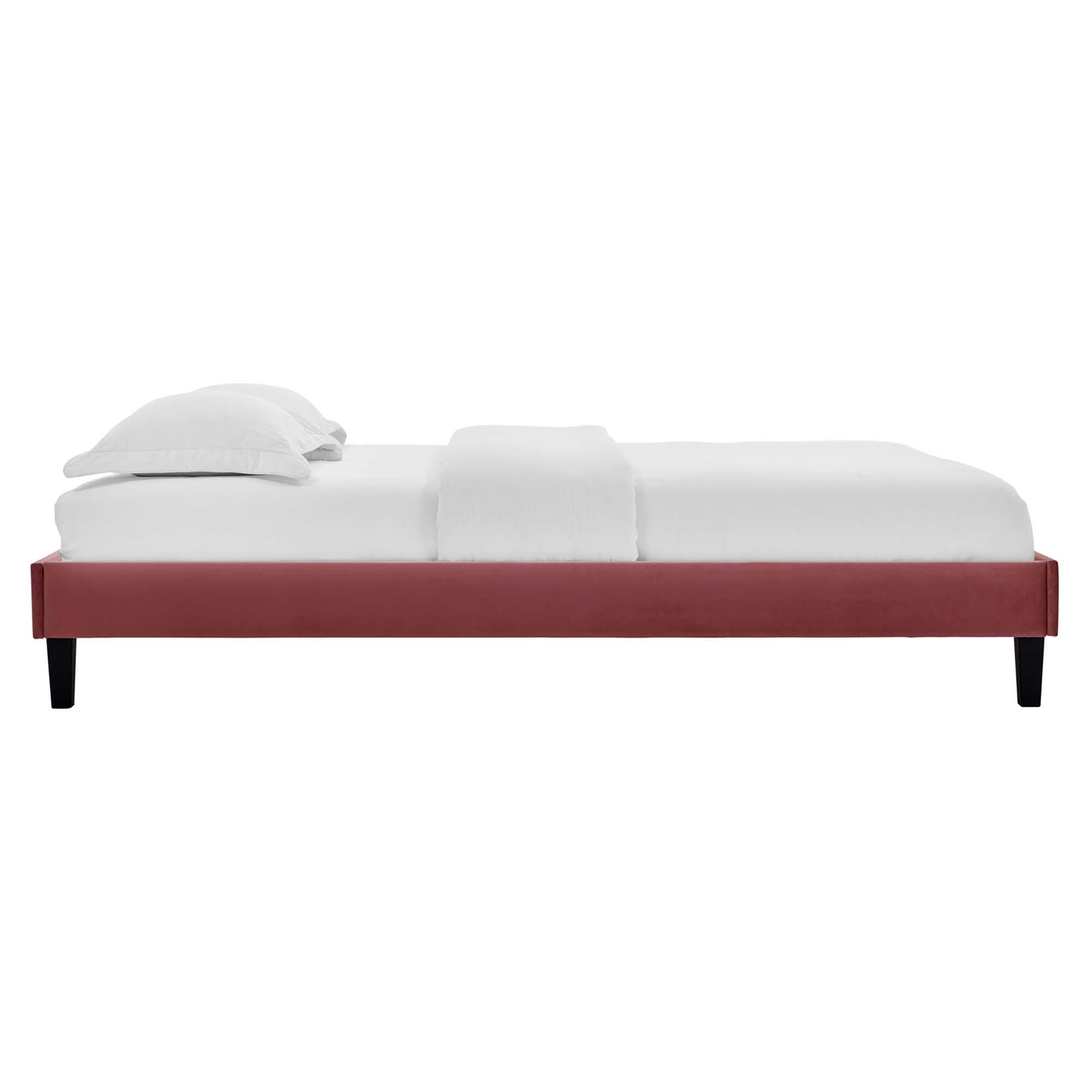 Modway Soleil King Platform Bed, Dusty Rose, large