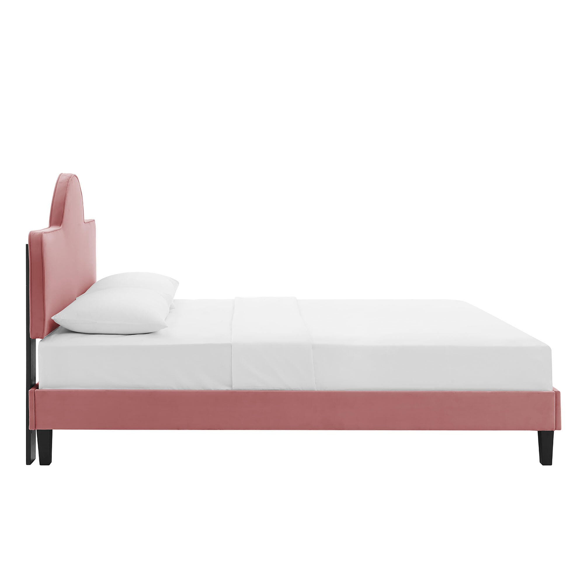 Modway Soleil King Platform Bed, Dusty Rose, large