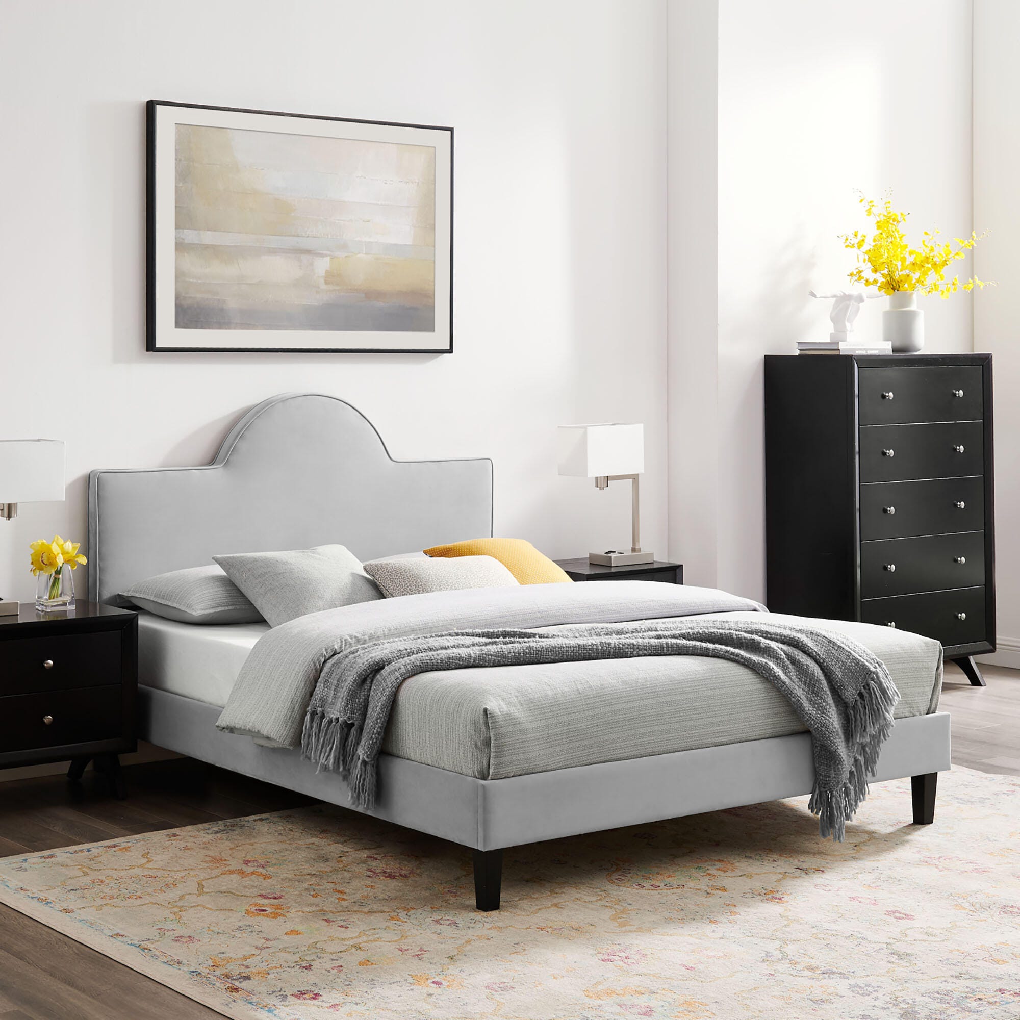 Modway Soleil Solid King Platform Bed, , rollover