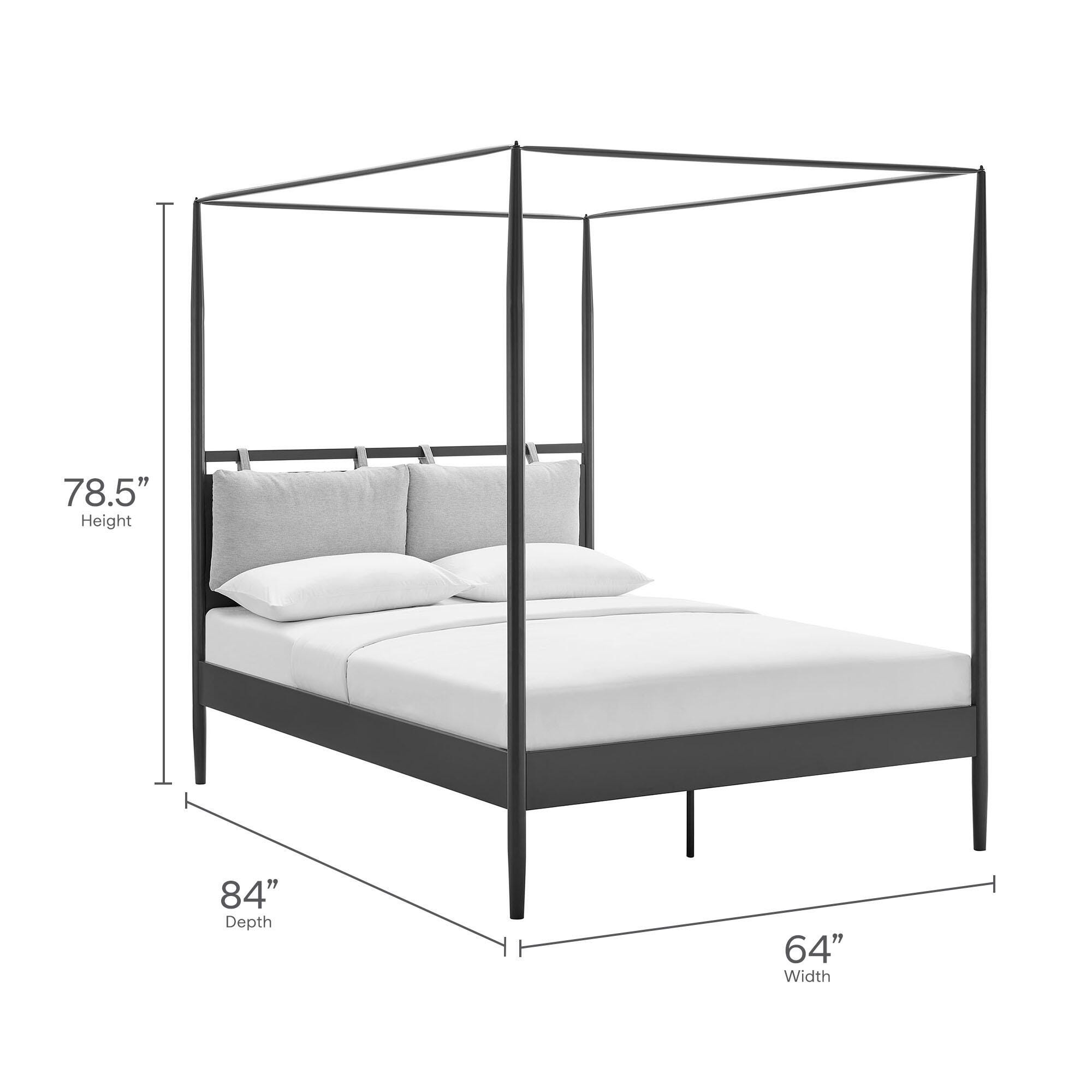 Modway Marlowe Queen Platform Bed, Gray, large