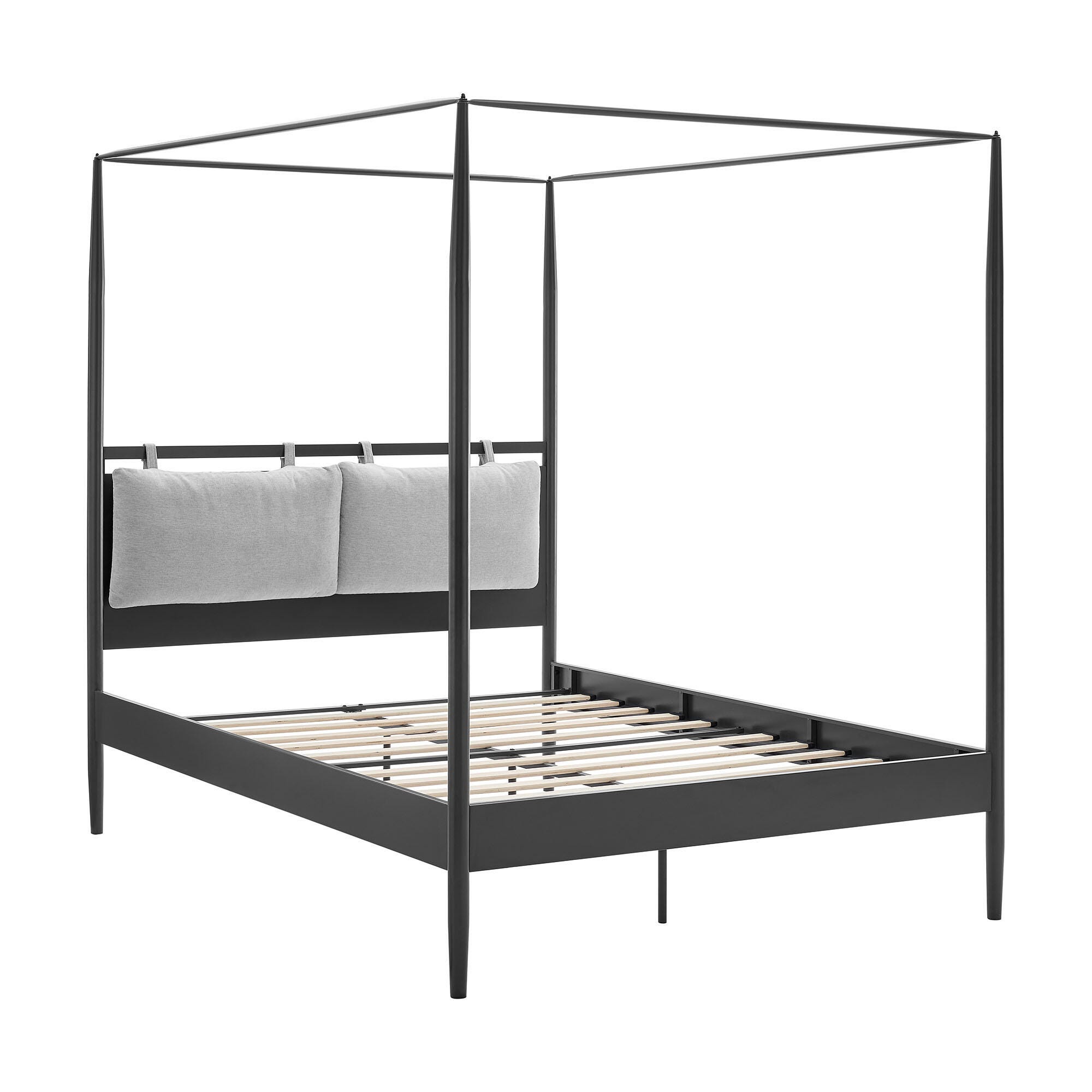 Modway Marlowe Queen Platform Bed, Gray, large