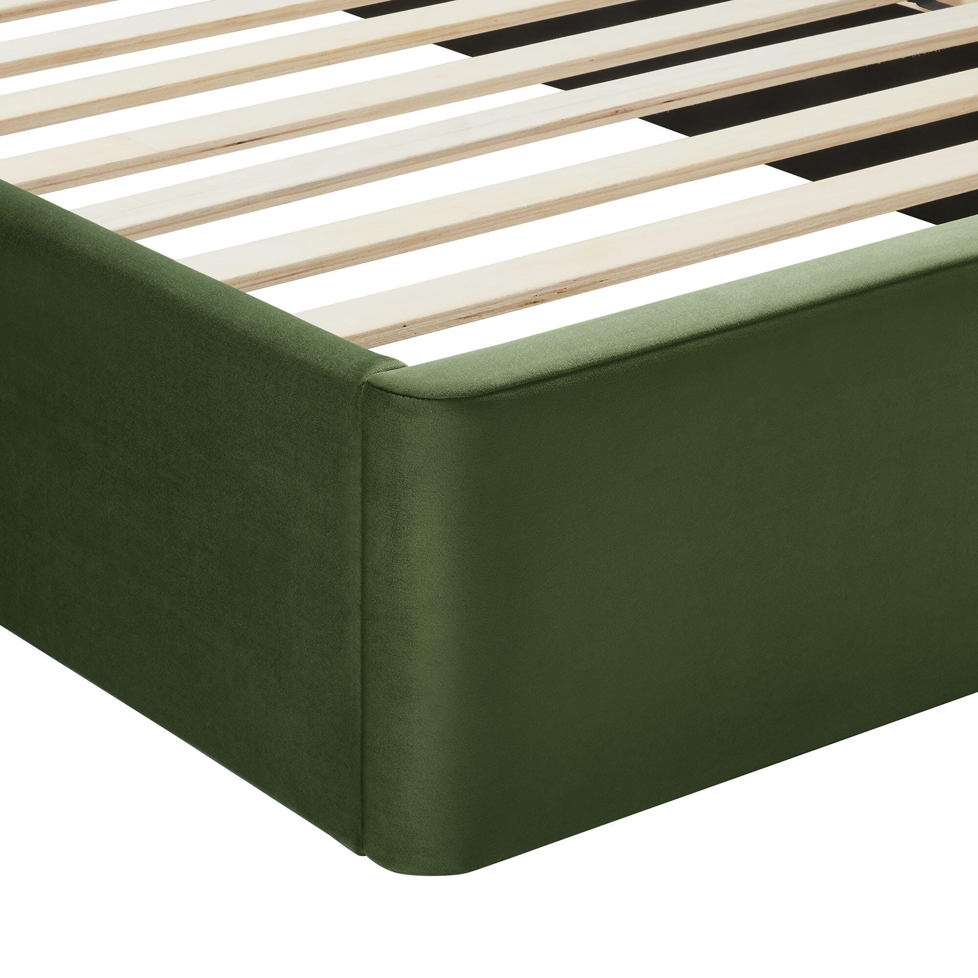 Modway Solana Queen Platform Bed, Moss Green, large