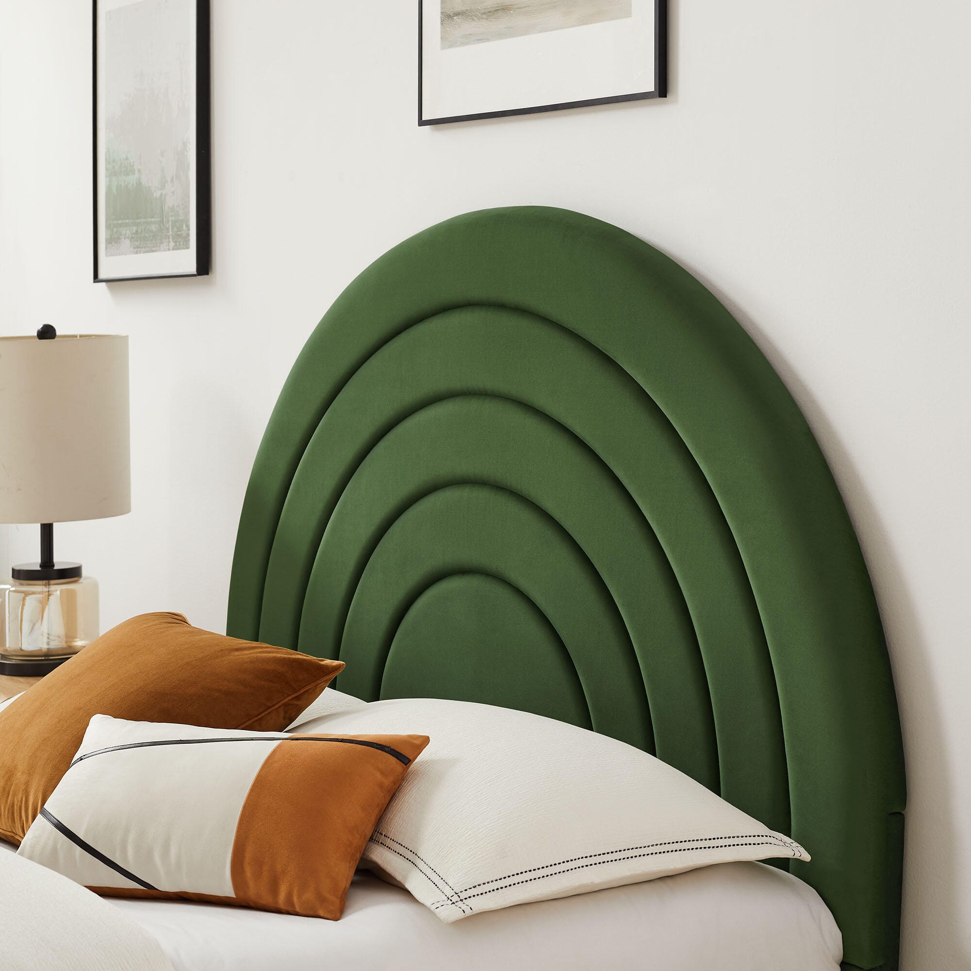Modway Solana Queen Platform Bed, Moss Green, large