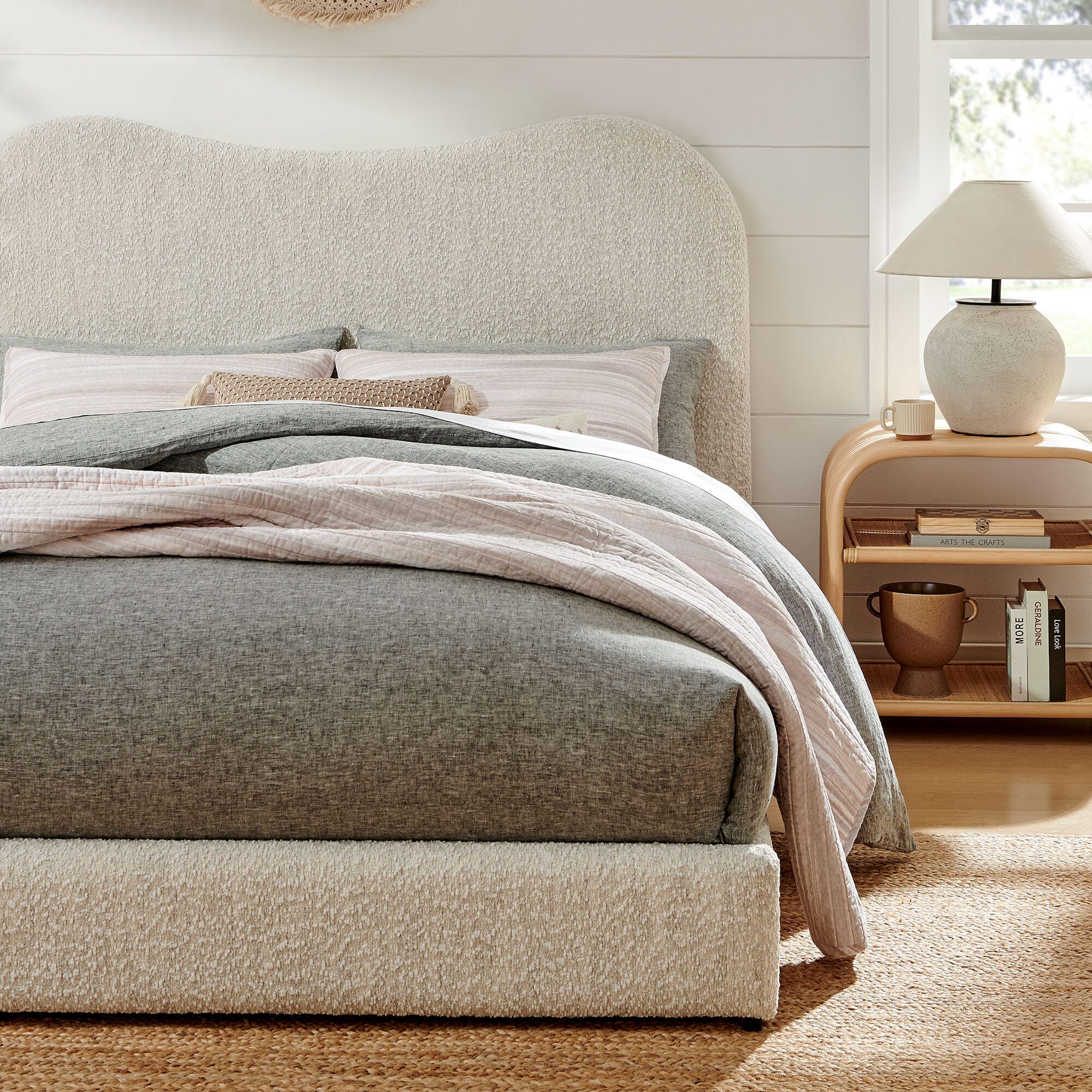 Modway Seluna Queen Platform Bed, Pearl White, large