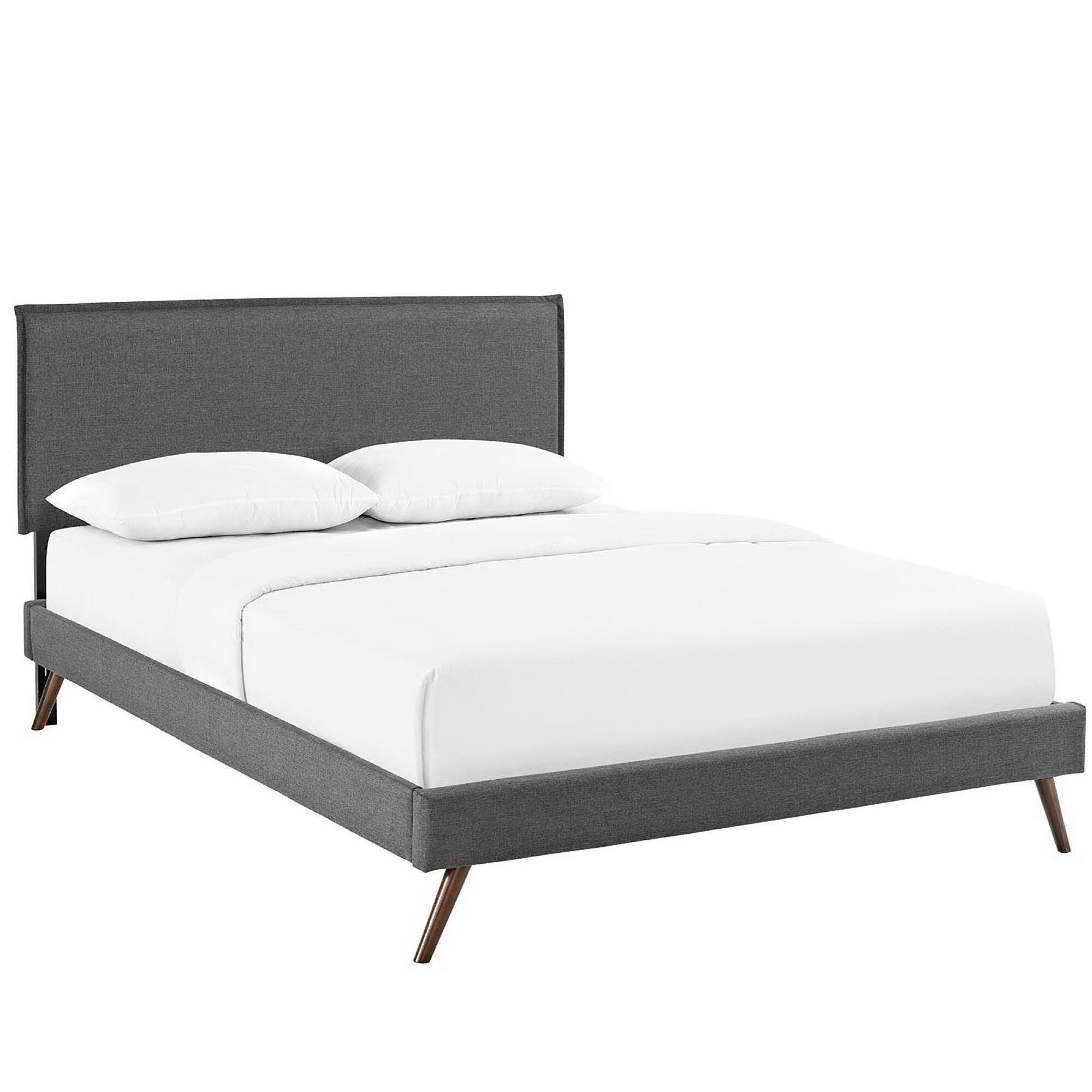 Modway Camille Queen Platform Bed, Gray, large