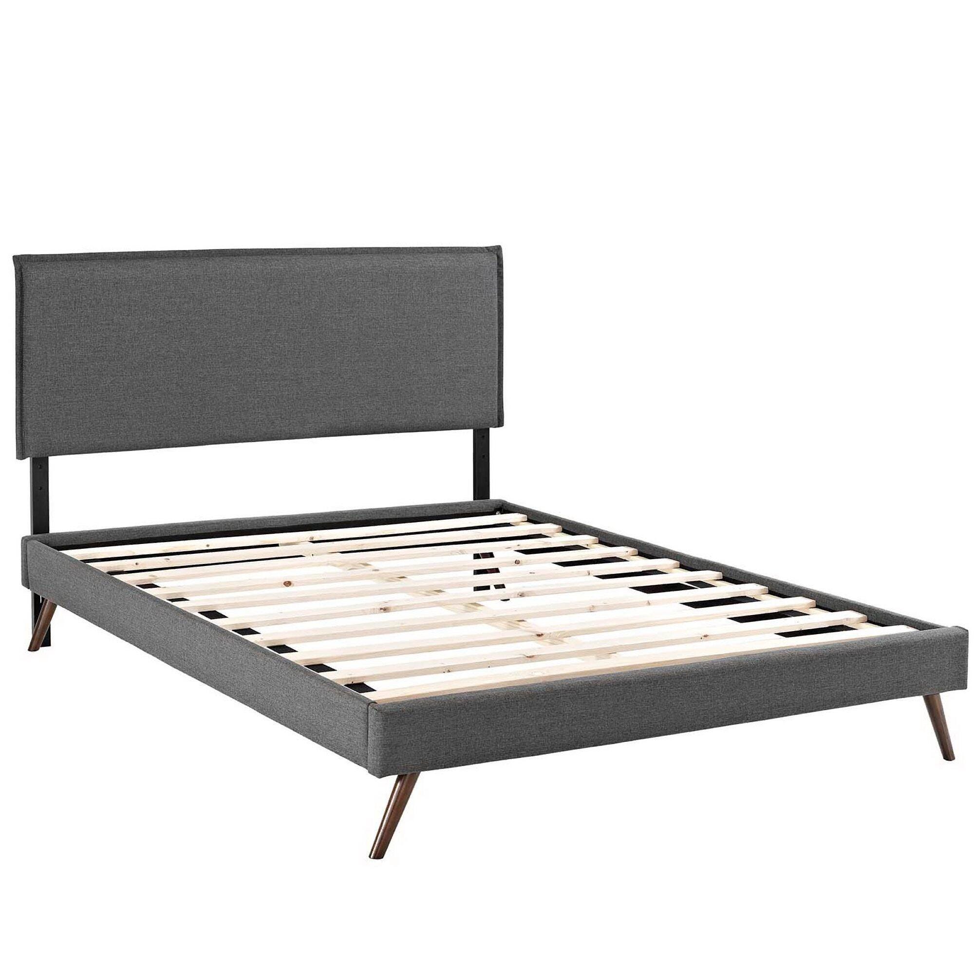 Modway Camille Queen Platform Bed, Gray, large
