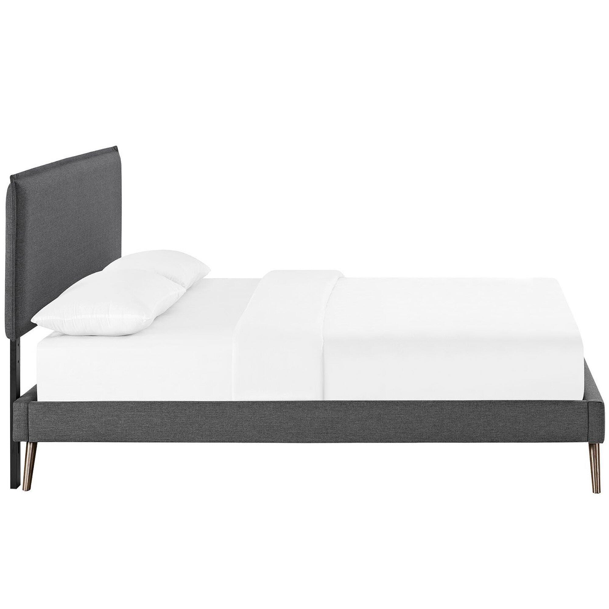 Modway Camille Queen Platform Bed, Gray, large