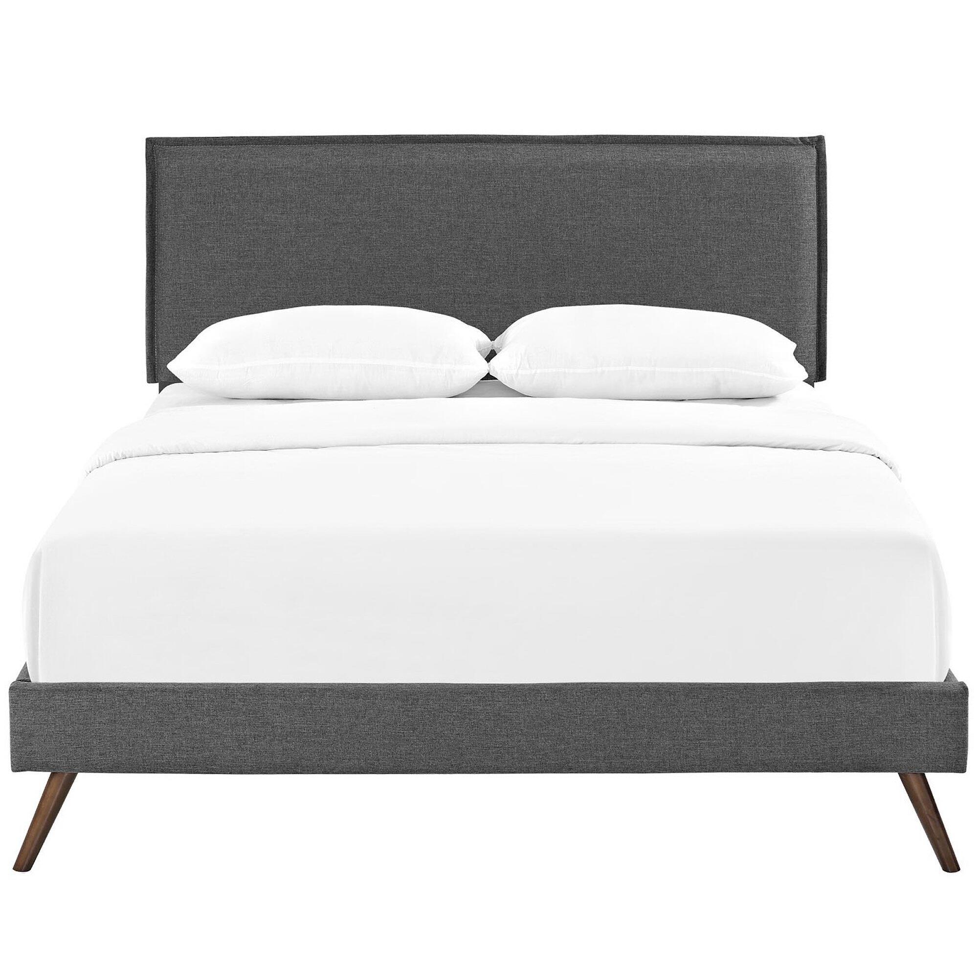 Modway Camille Queen Platform Bed, Gray, large