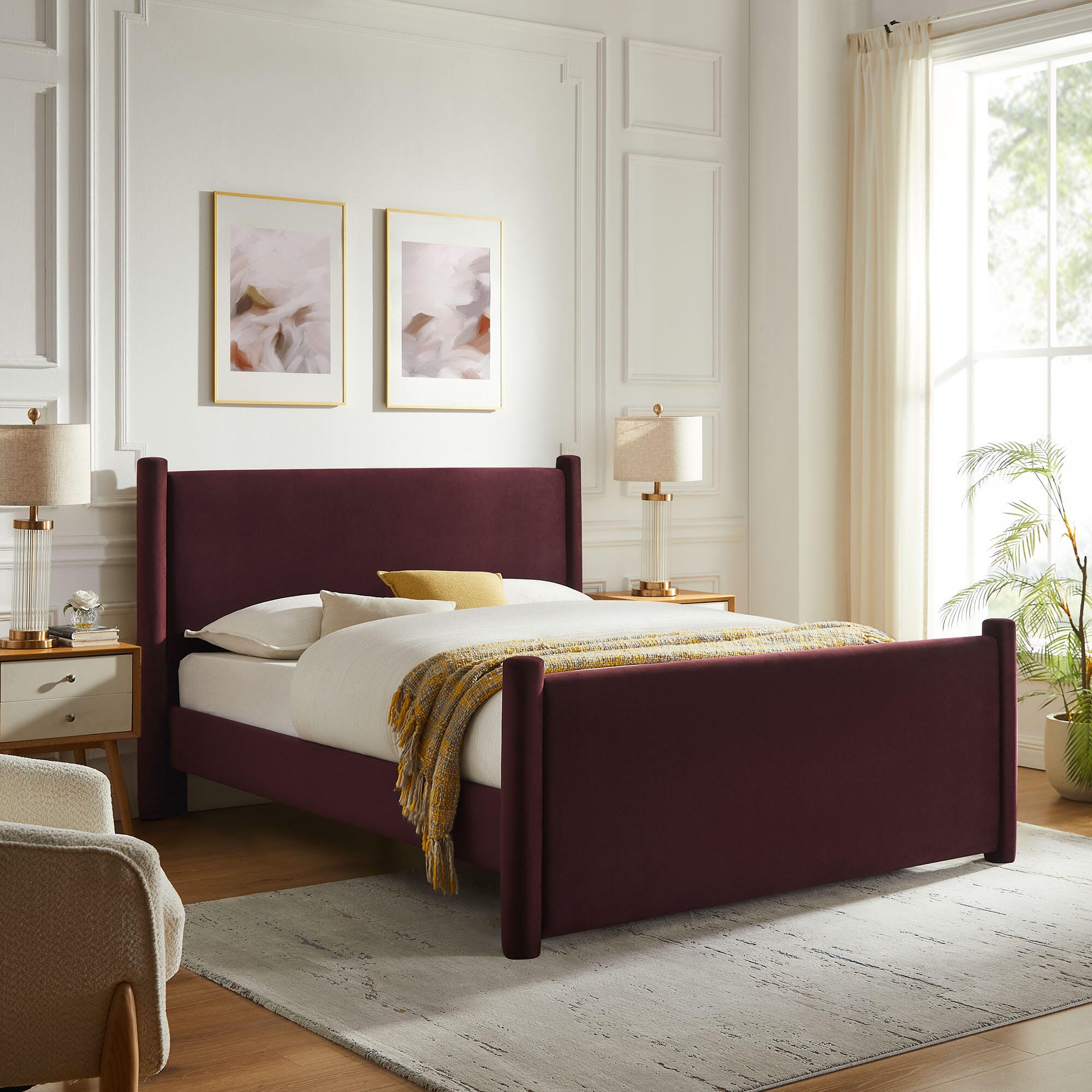 Modway Rael Queen Platform Bed, Purple