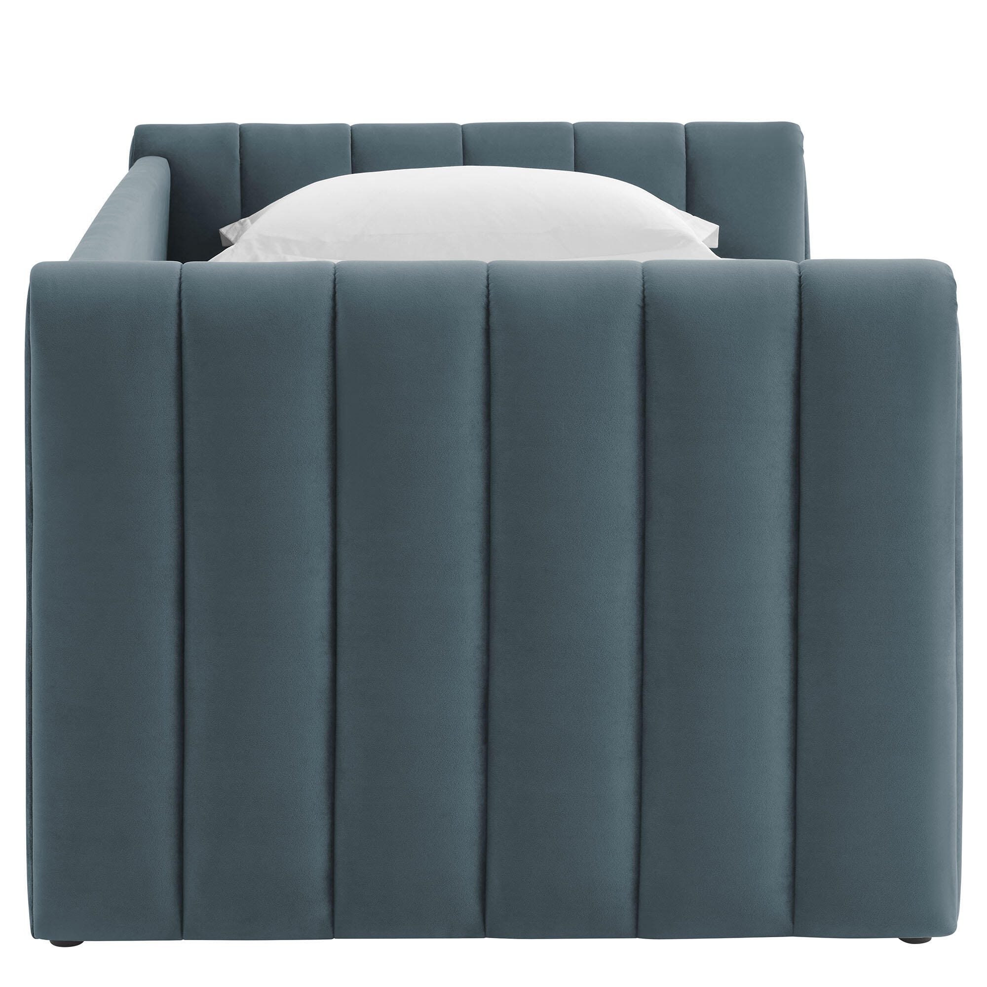 Modway Veyla Upholsered Twin Daybed With Trundle, Cadet Blue, large