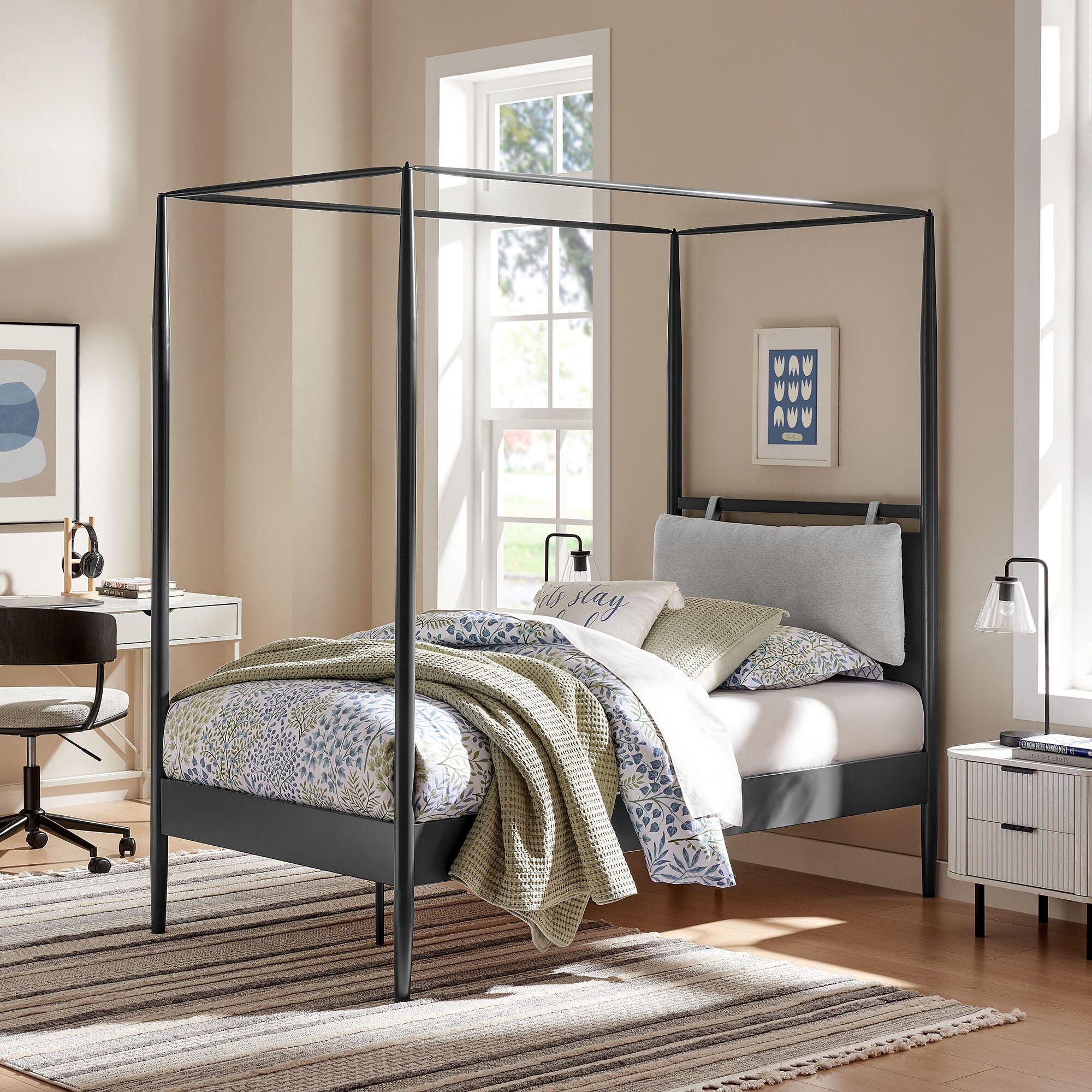 Modway Marlowe Twin Platform Bed, Gray, large