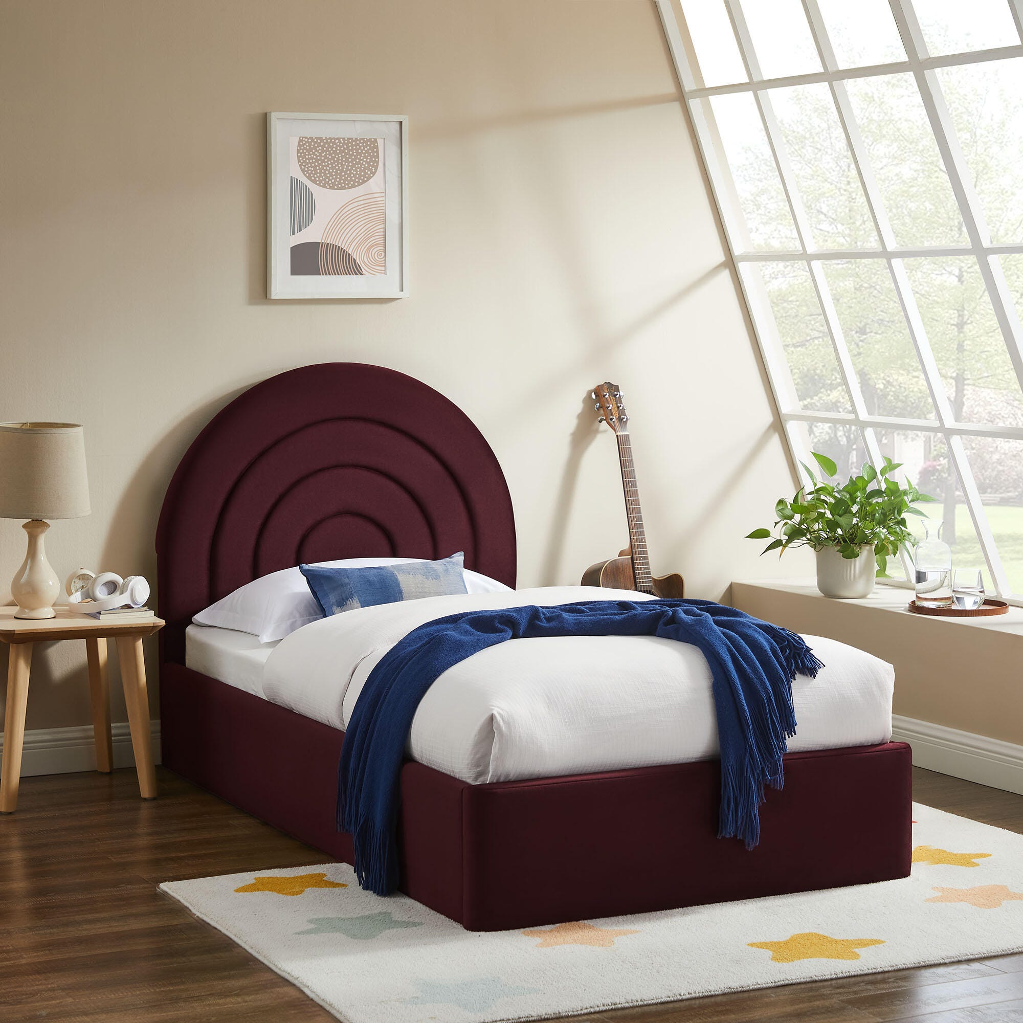 Modway Solana Twin Platform Bed, Purple, rollover