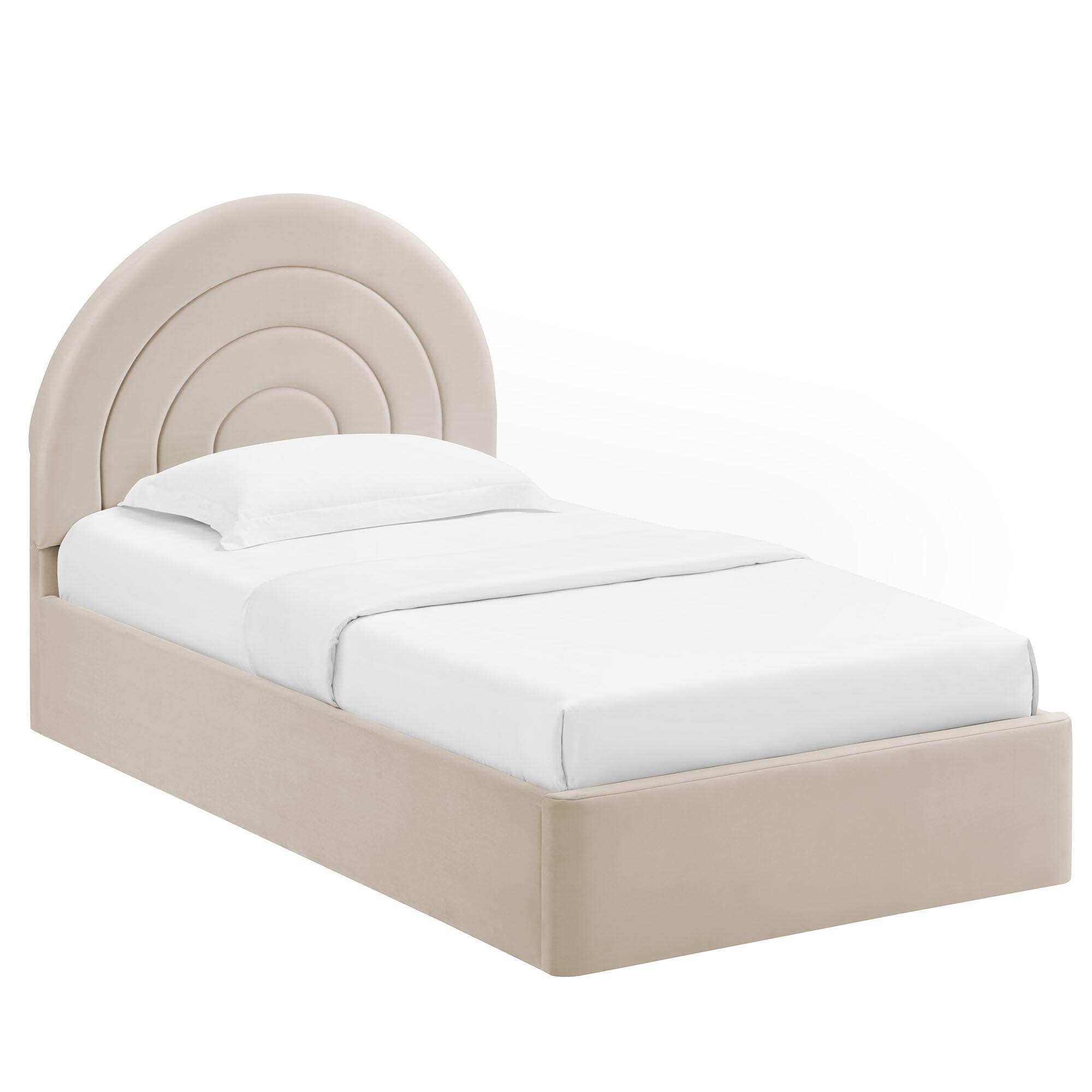 Modway Solana Twin Platform Bed, Beige, large