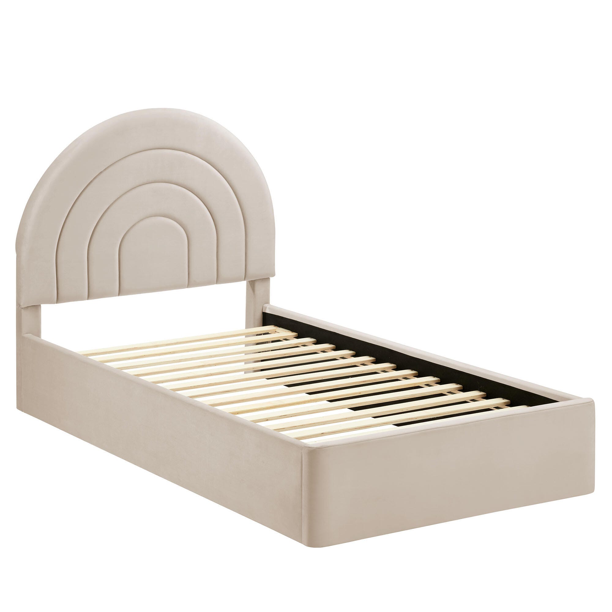Modway Solana Twin Platform Bed, Beige, large