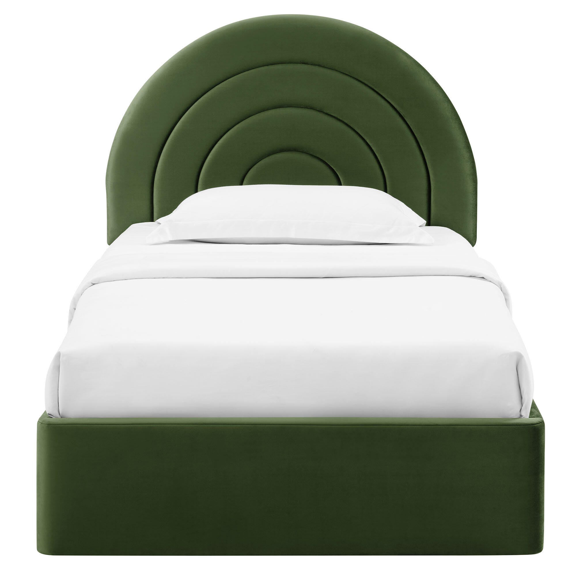 Modway Solana Twin Platform Bed, Moss Green, large