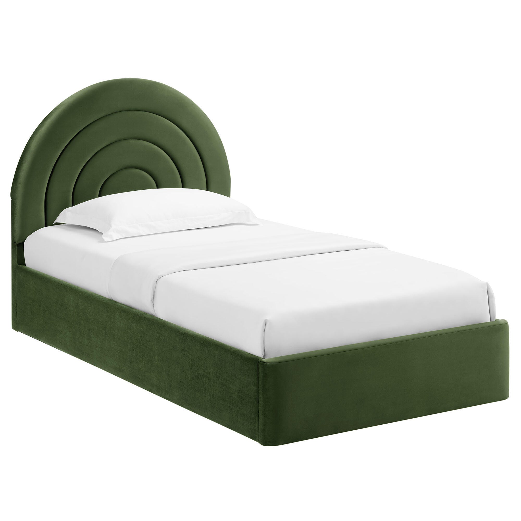 Modway Solana Twin Platform Bed, Moss Green, large