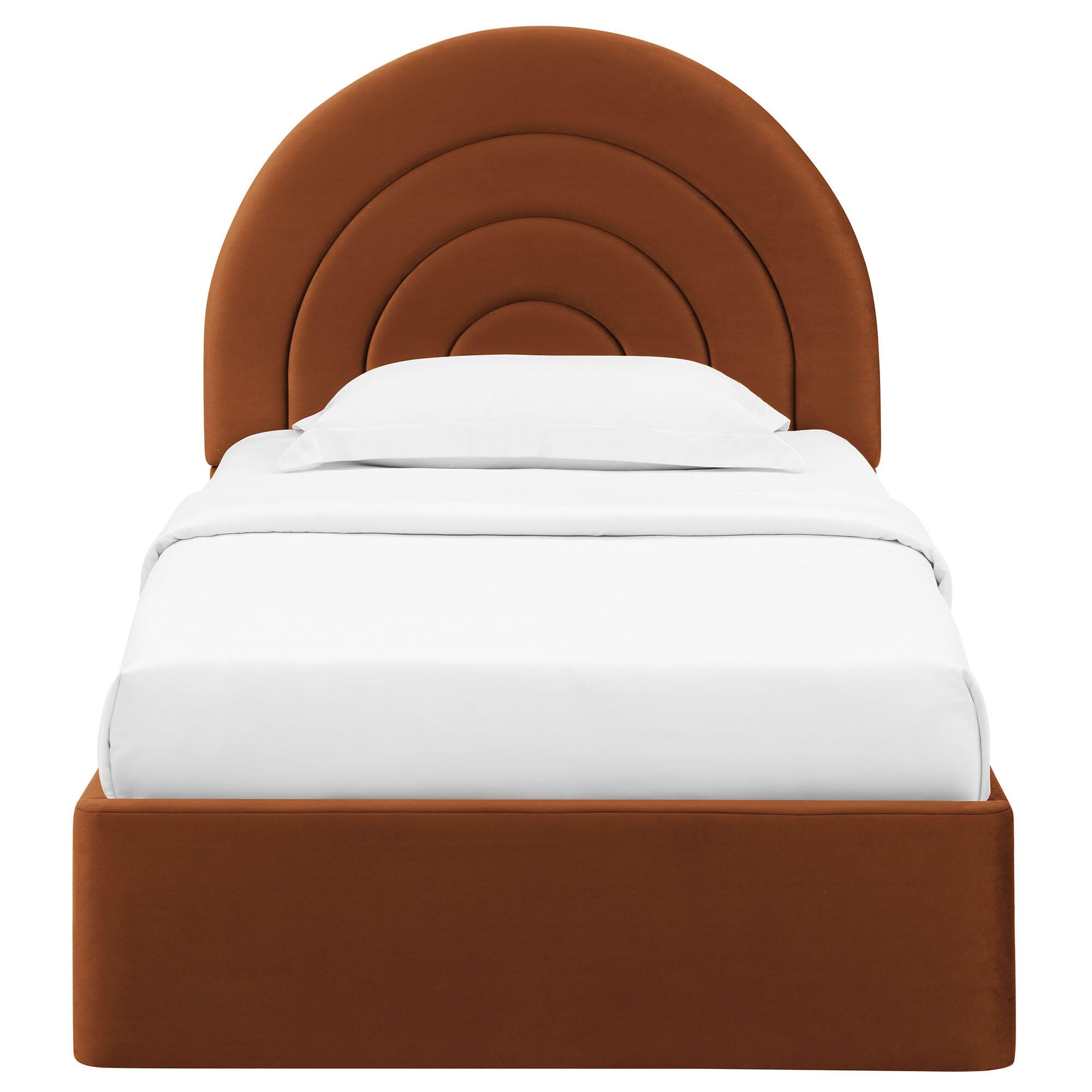 Modway Solana Twin Platform Bed, Rust, large