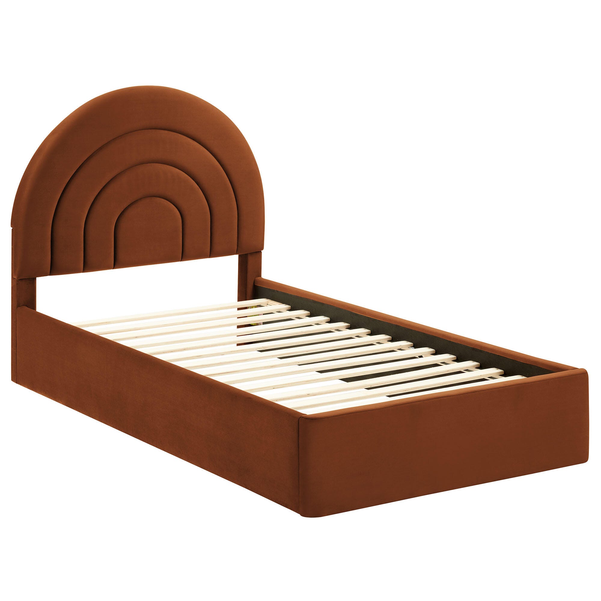 Modway Solana Twin Platform Bed, Rust, large