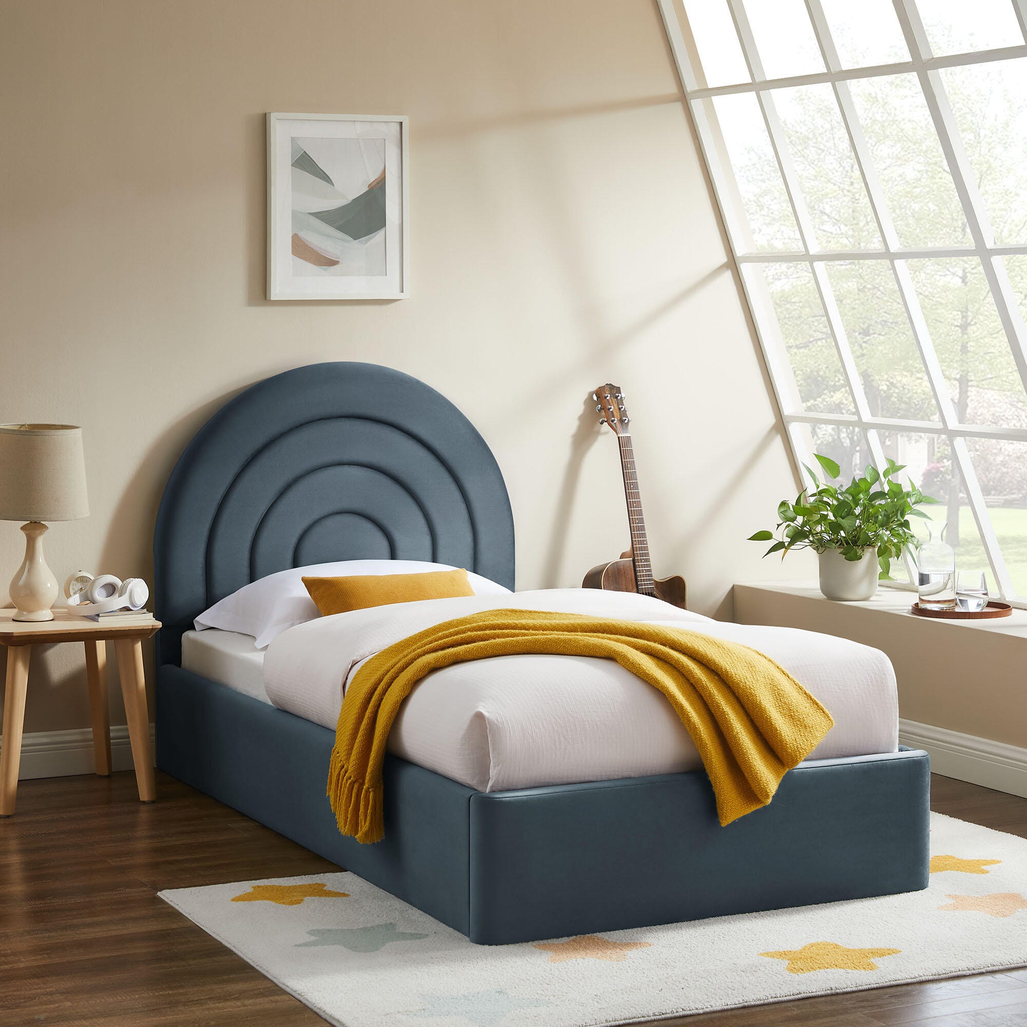Modway Solana Twin Platform Bed, Cadet Blue, large