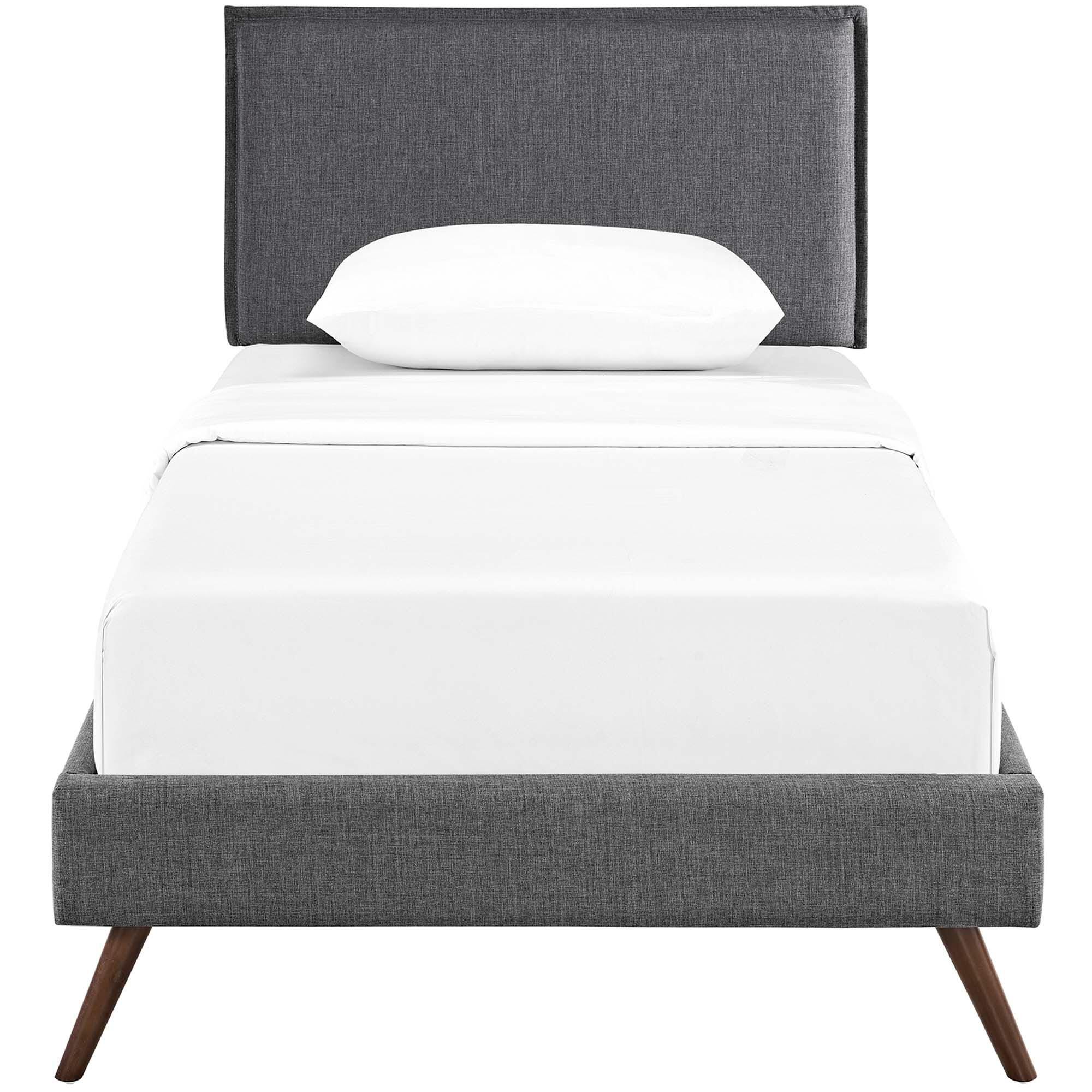 Modway Amaris Twin Platform Bed, Gray, large