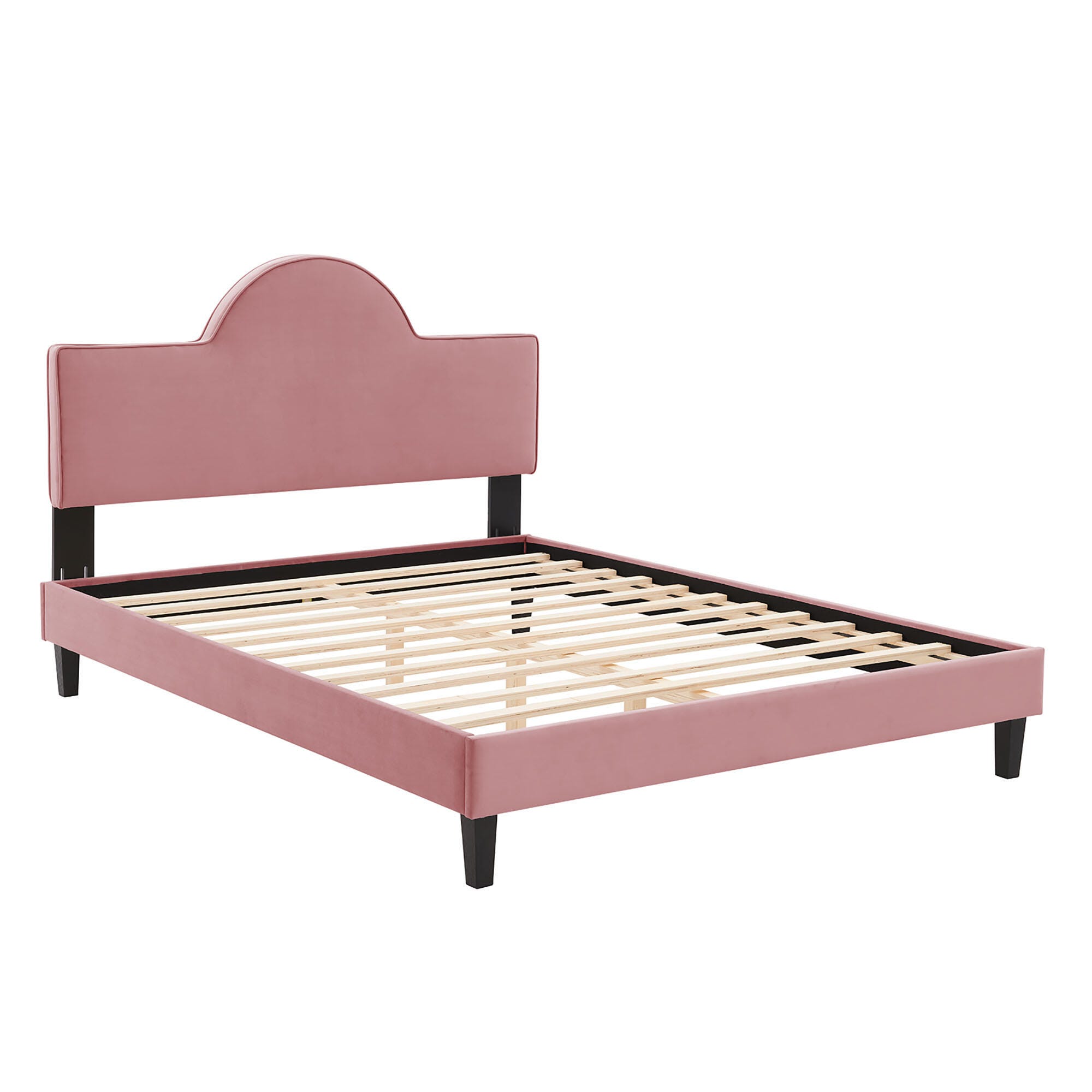 Modway Soleil Twin Platform Bed, Dusty Rose, large