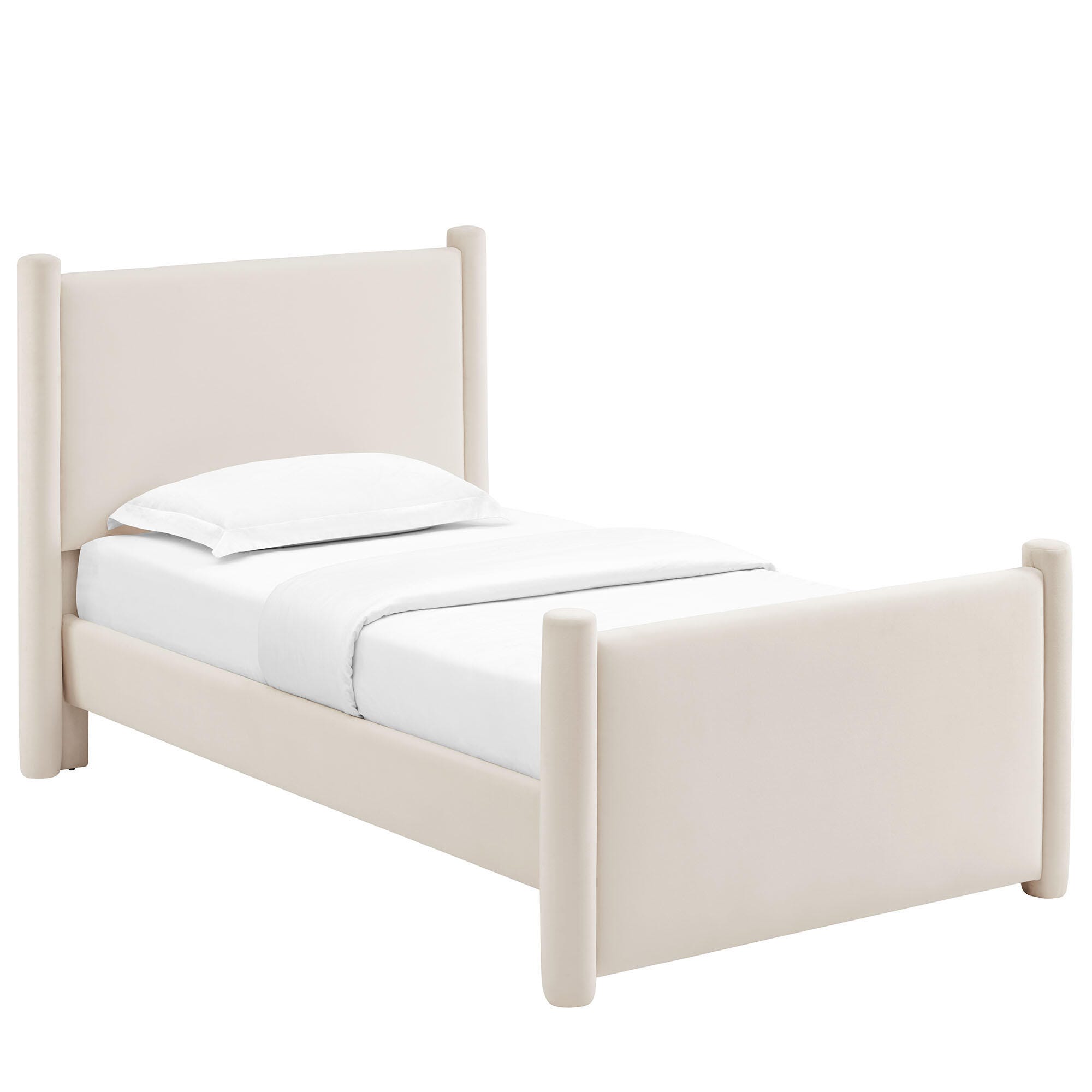 Modway Rael Twin Platform Bed, Ivory, large
