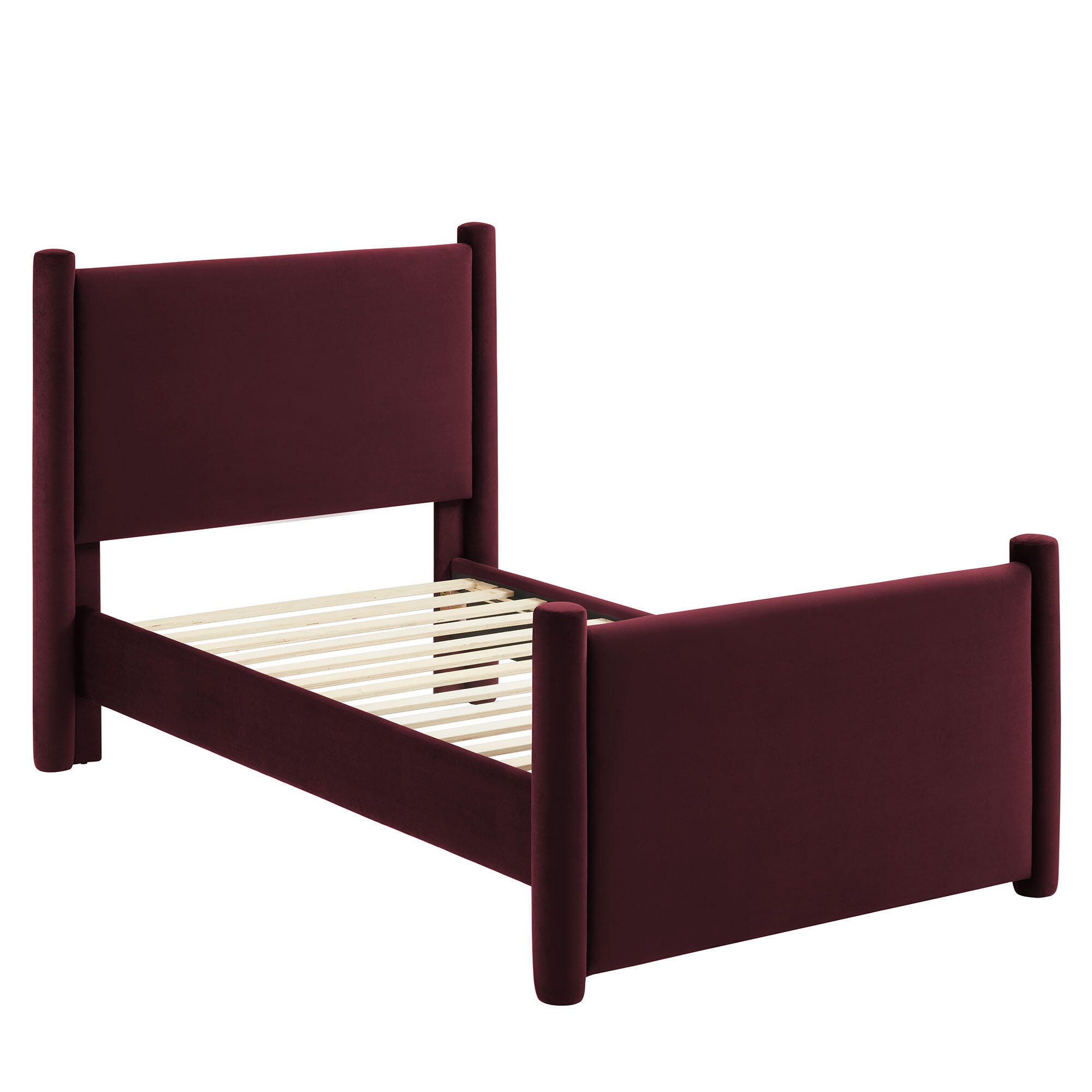 Modway Rael Twin Platform Bed, Purple, large