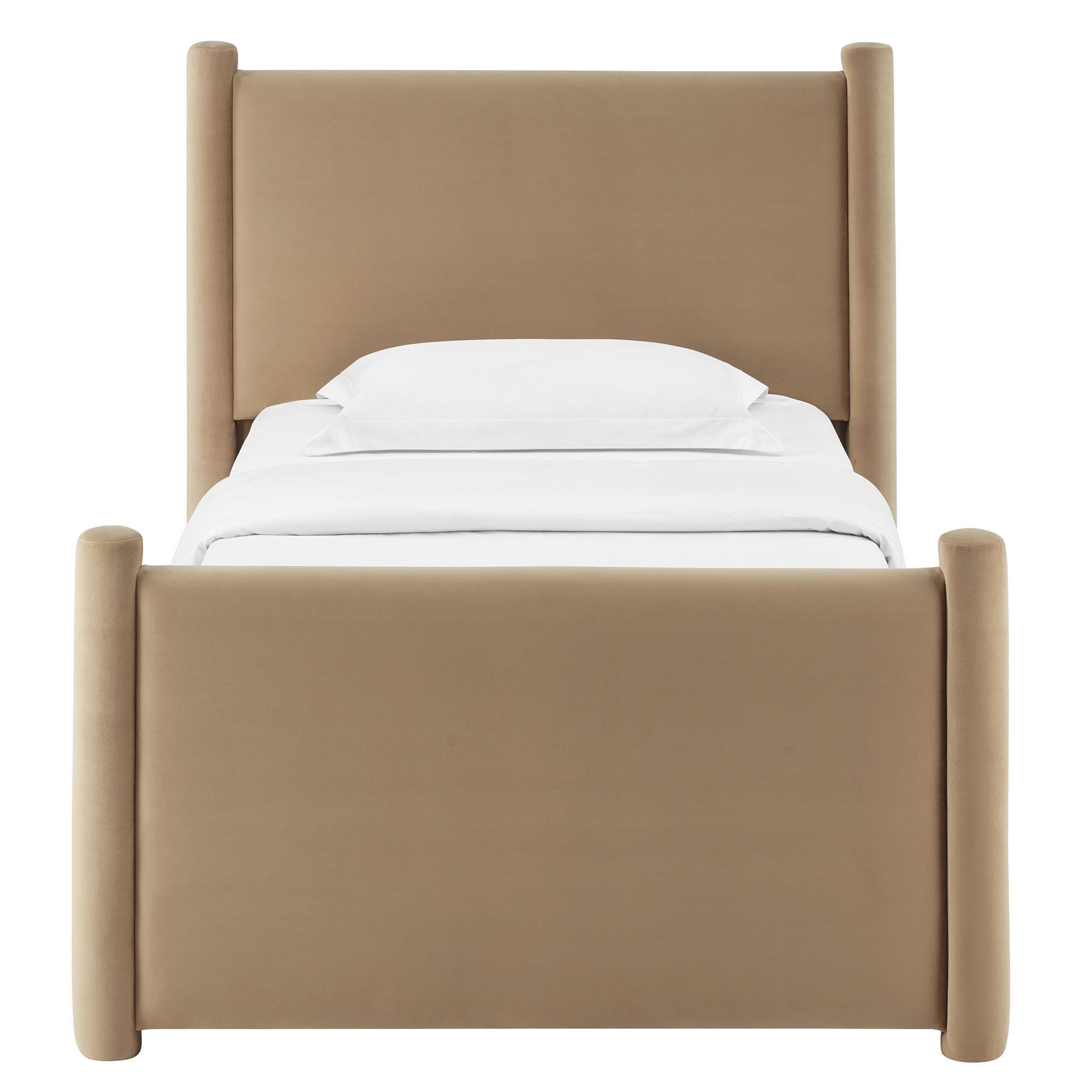 Modway Rael Twin Platform Bed, Taupe, large