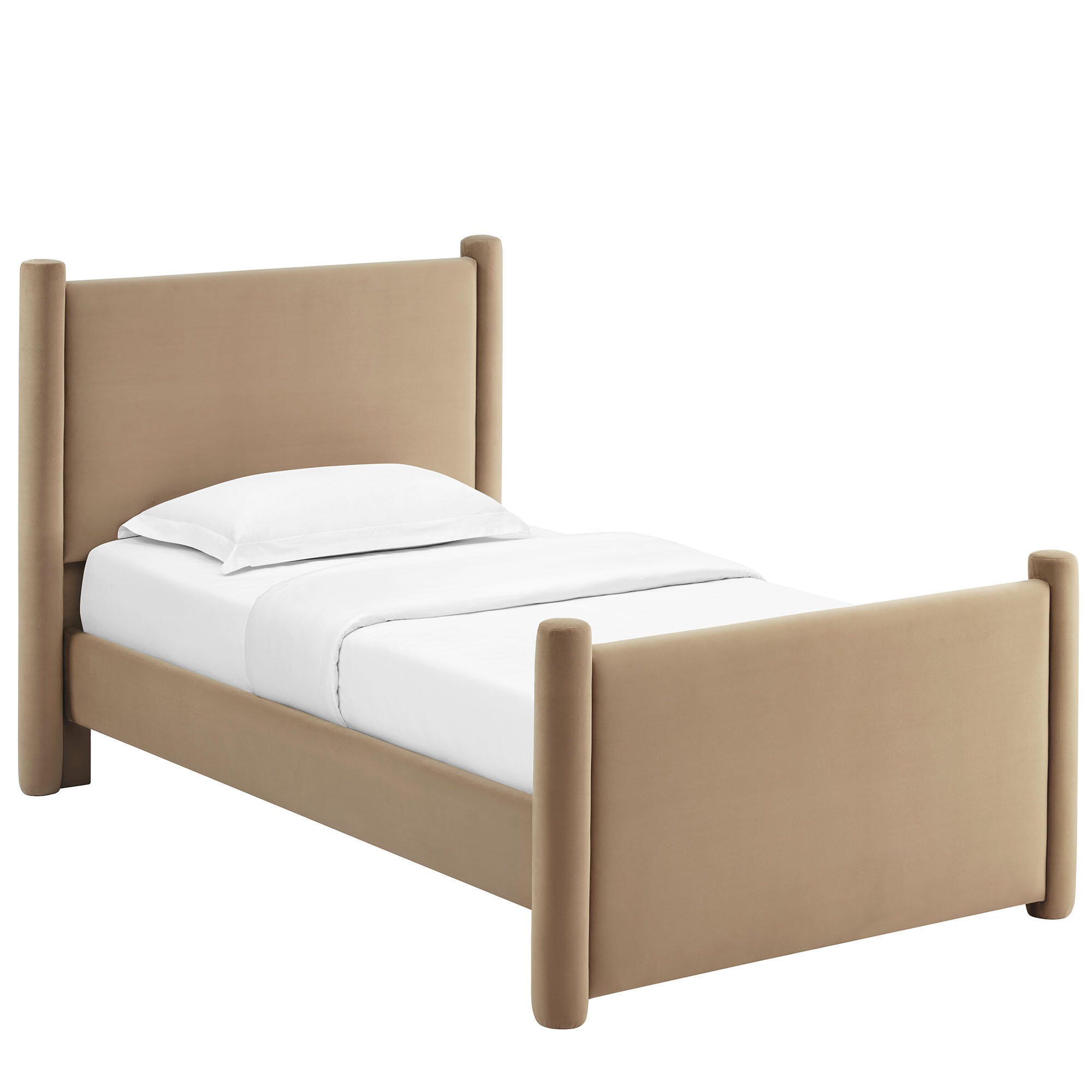 Modway Rael Twin Platform Bed, Taupe, large