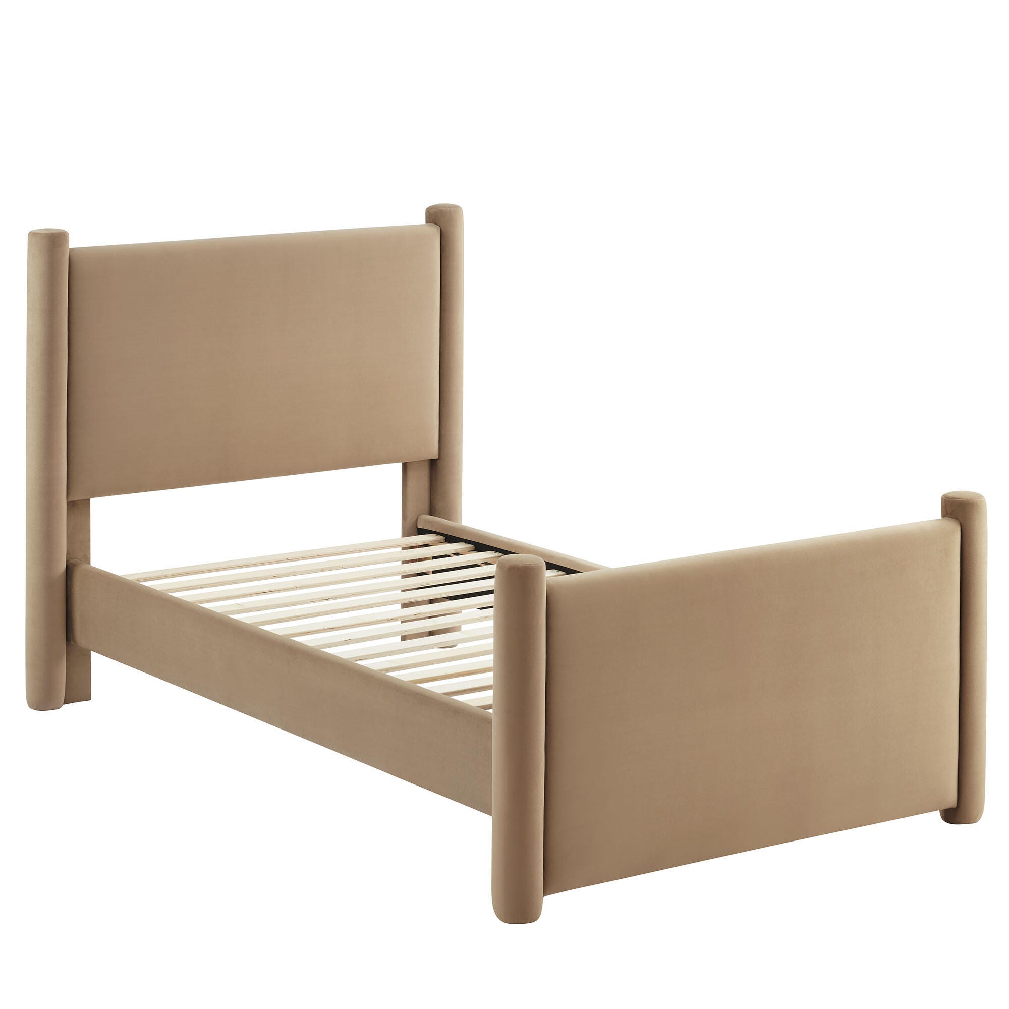 Modway Rael Twin Platform Bed, Taupe, large