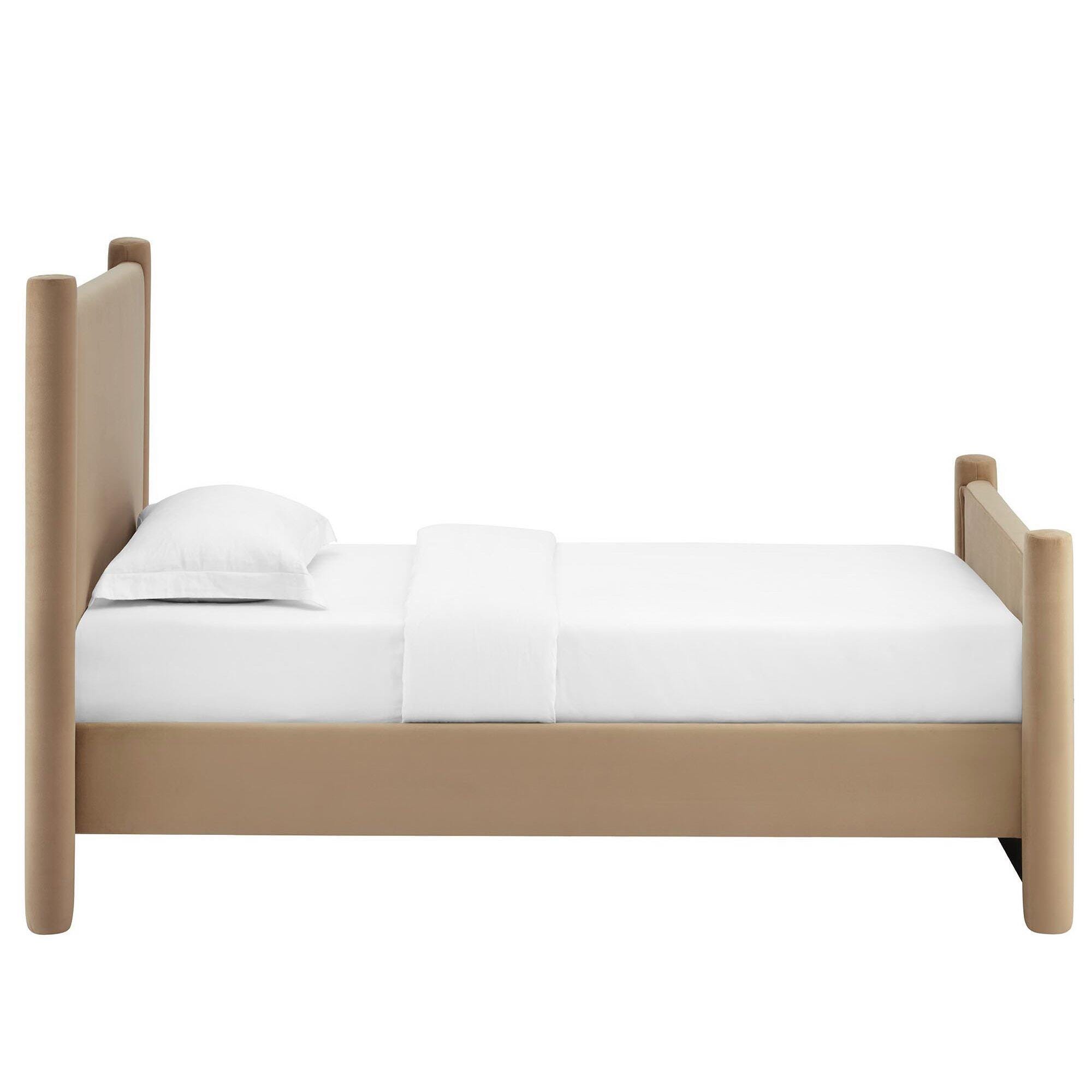 Modway Rael Twin Platform Bed, Taupe, large