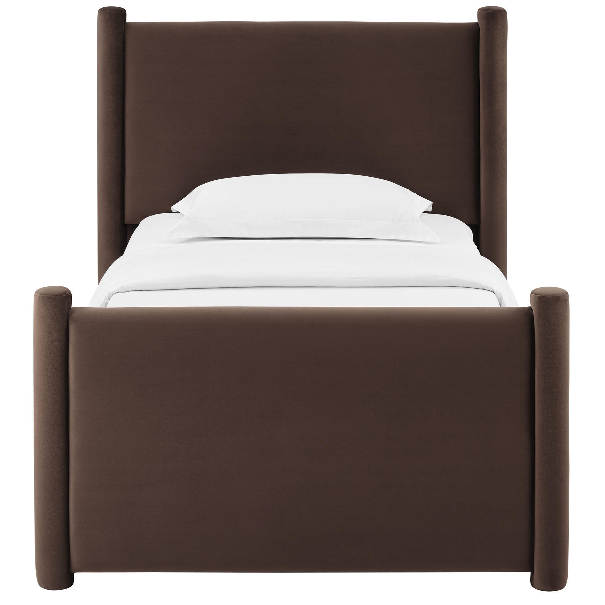 Modway Rael Twin Platform Bed, Chocolate Brown, large